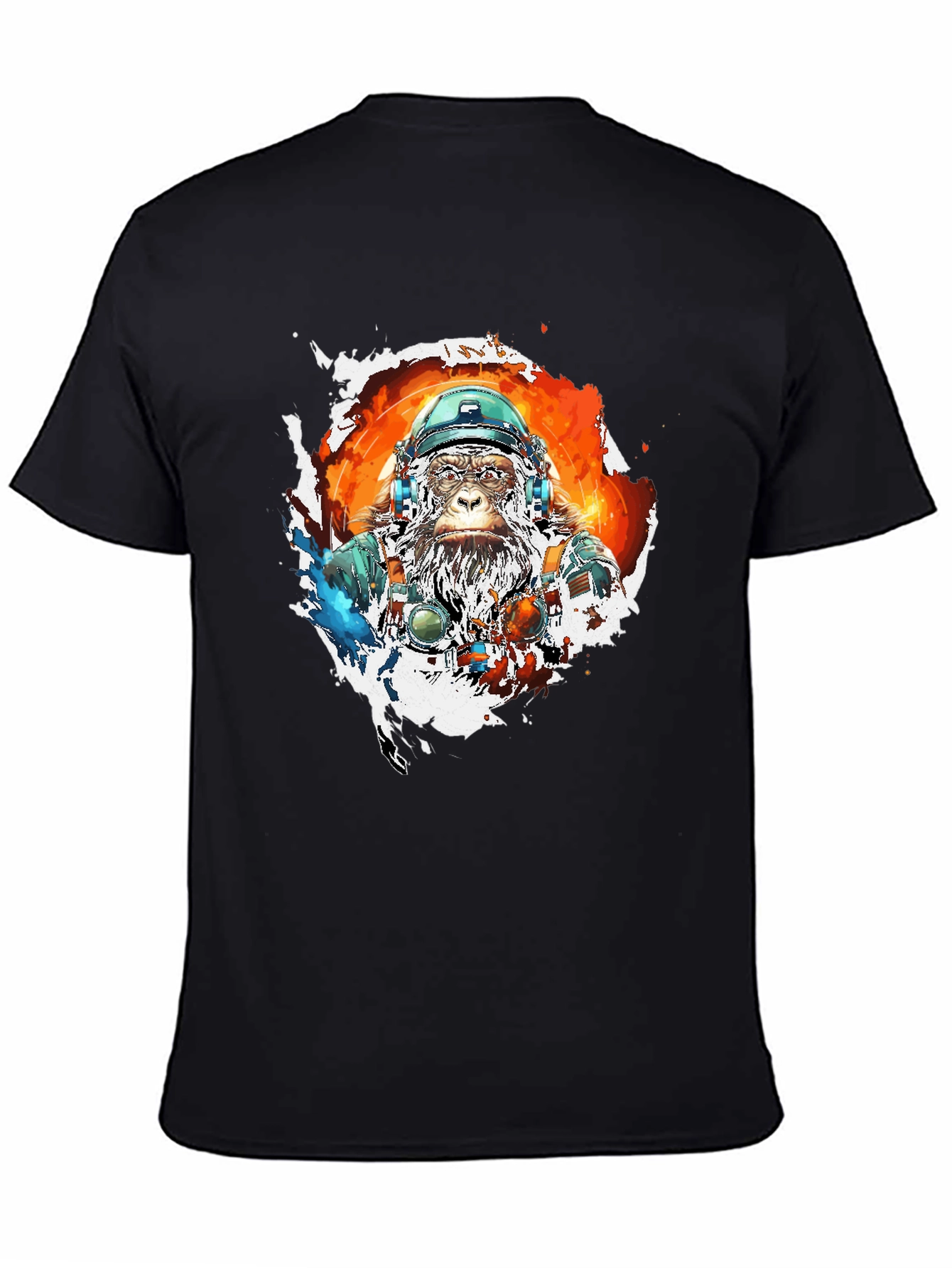 Black Ape Astronaut Graphic T-Shirt - Black Cotton Blend view 4