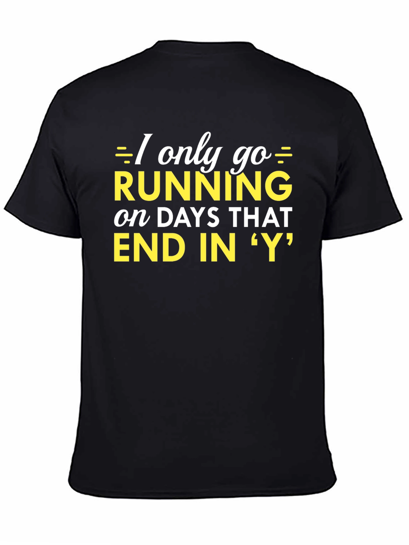 Black Funny Running Days T-Shirt view 4