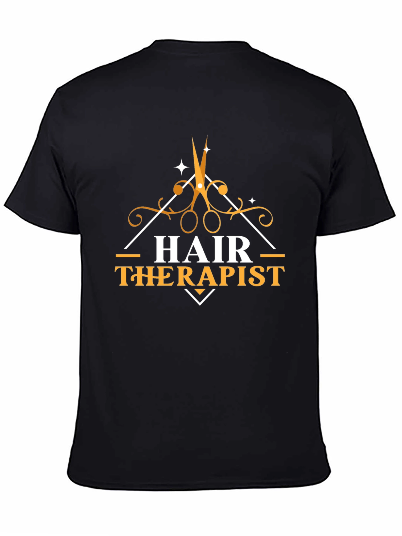Black Hair Therapist T-Shirt - Stylish Barber Gift view 4
