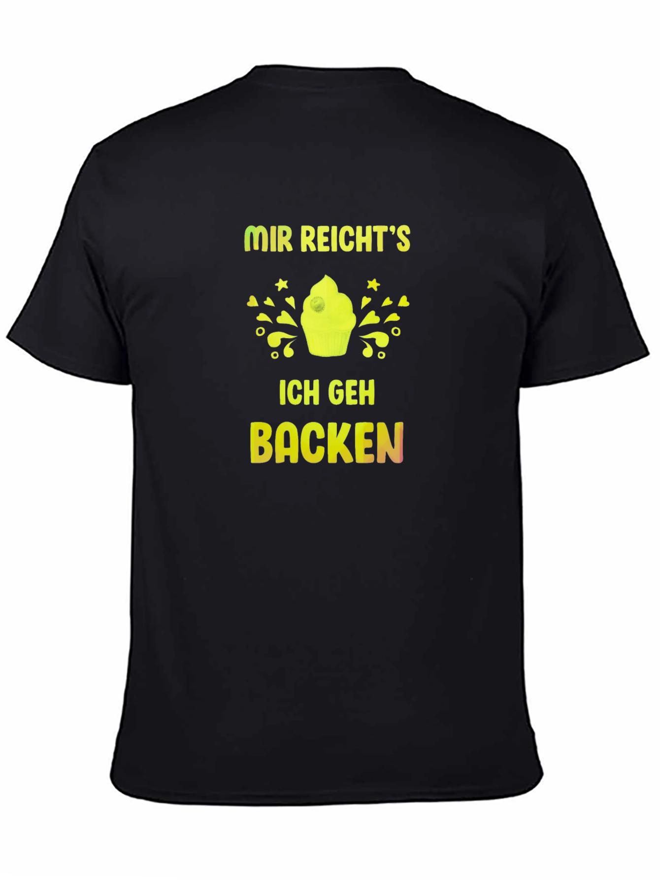 Black Mir Reicht's Ich Geh Backen Black T-Shirt view 4