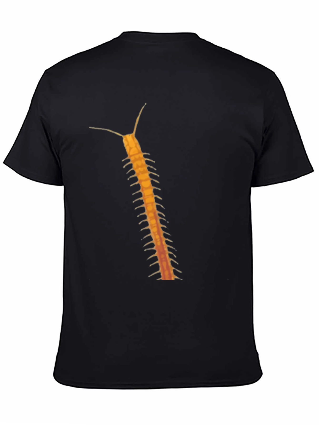Black Centipede Graphic Tee - Black Cotton T-Shirt view 4
