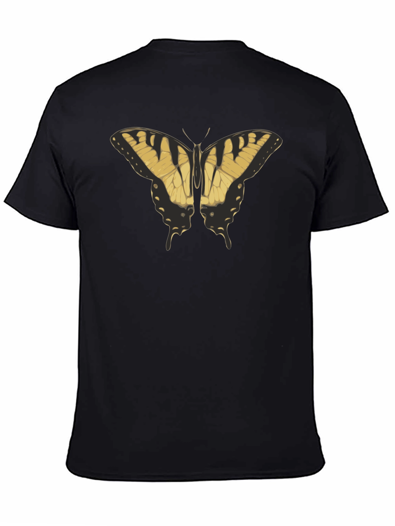 Black Butterfly Graphic Black T-Shirt view 4