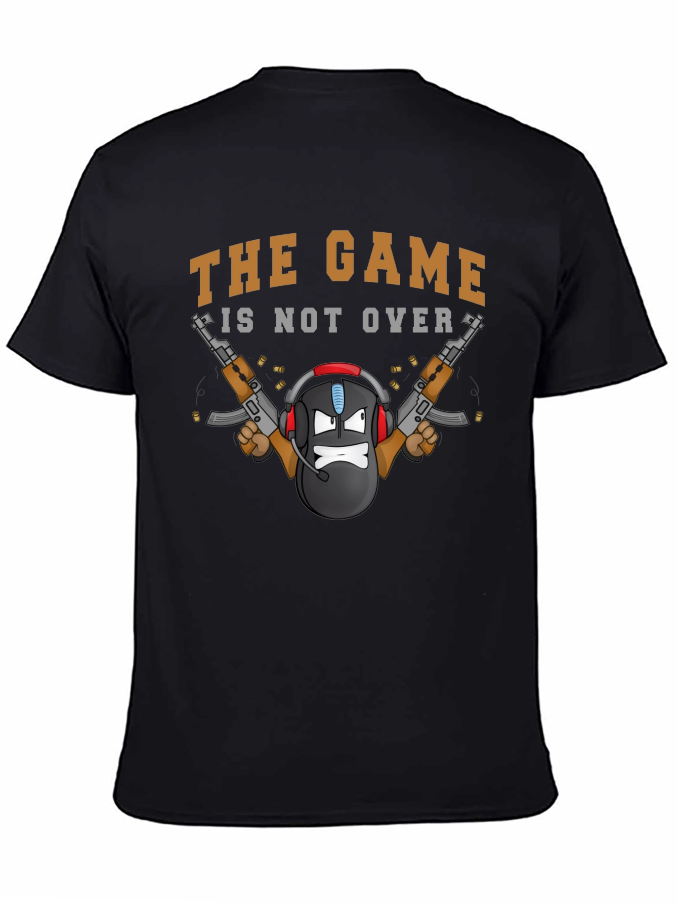 Black The Game Is Not Over T-Shirt view 4