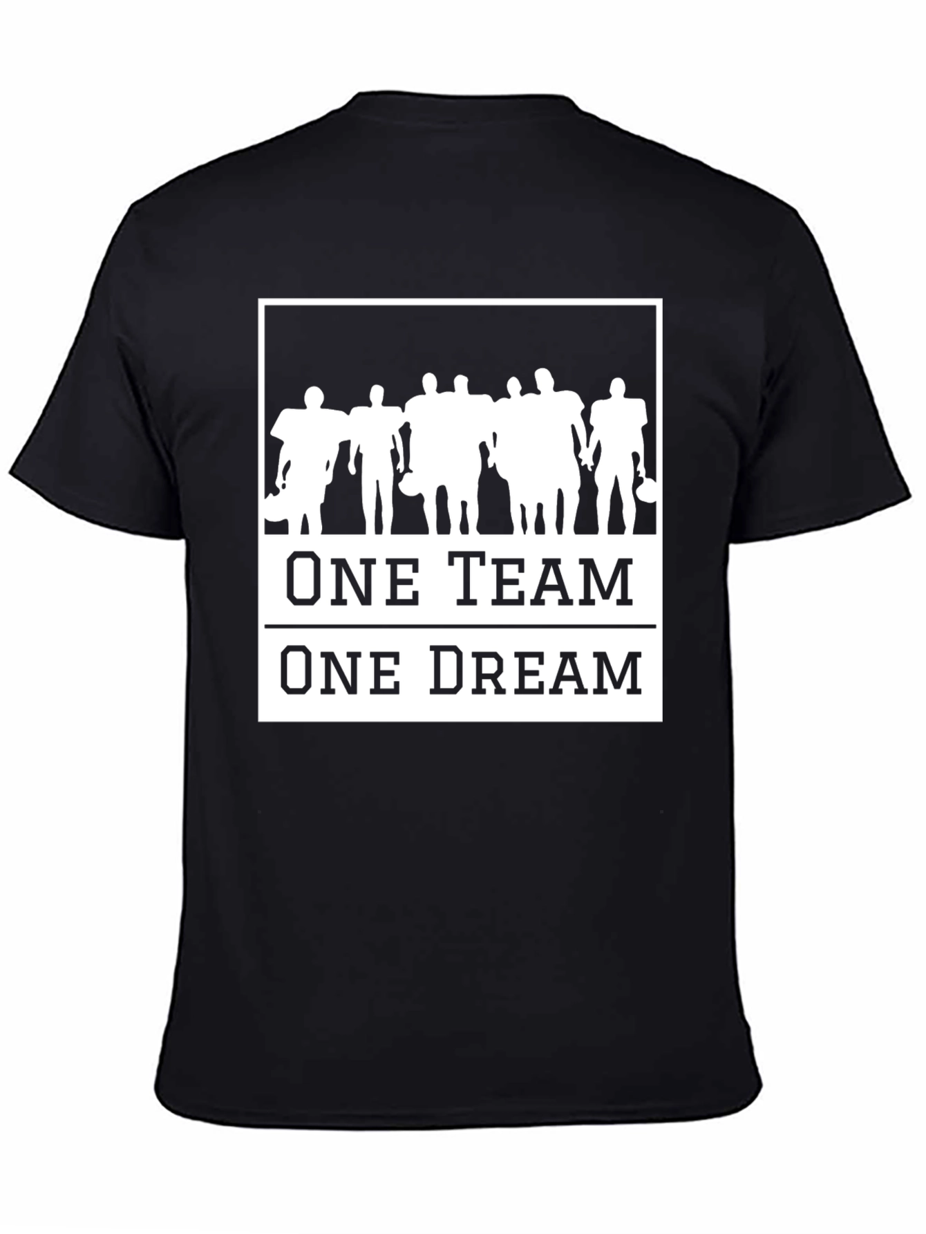 Black One Team One Dream Graphic T-Shirt view 4