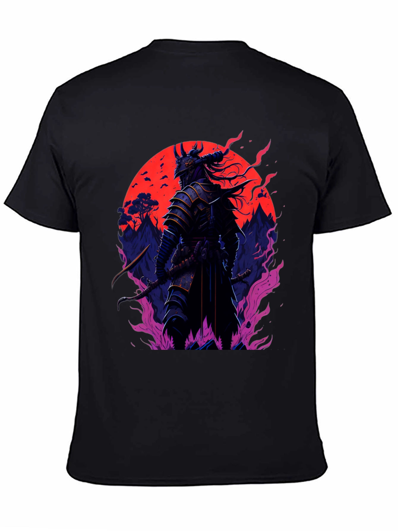 Black Samurai Warrior T-Shirt - Dark Graphic Tee view 4
