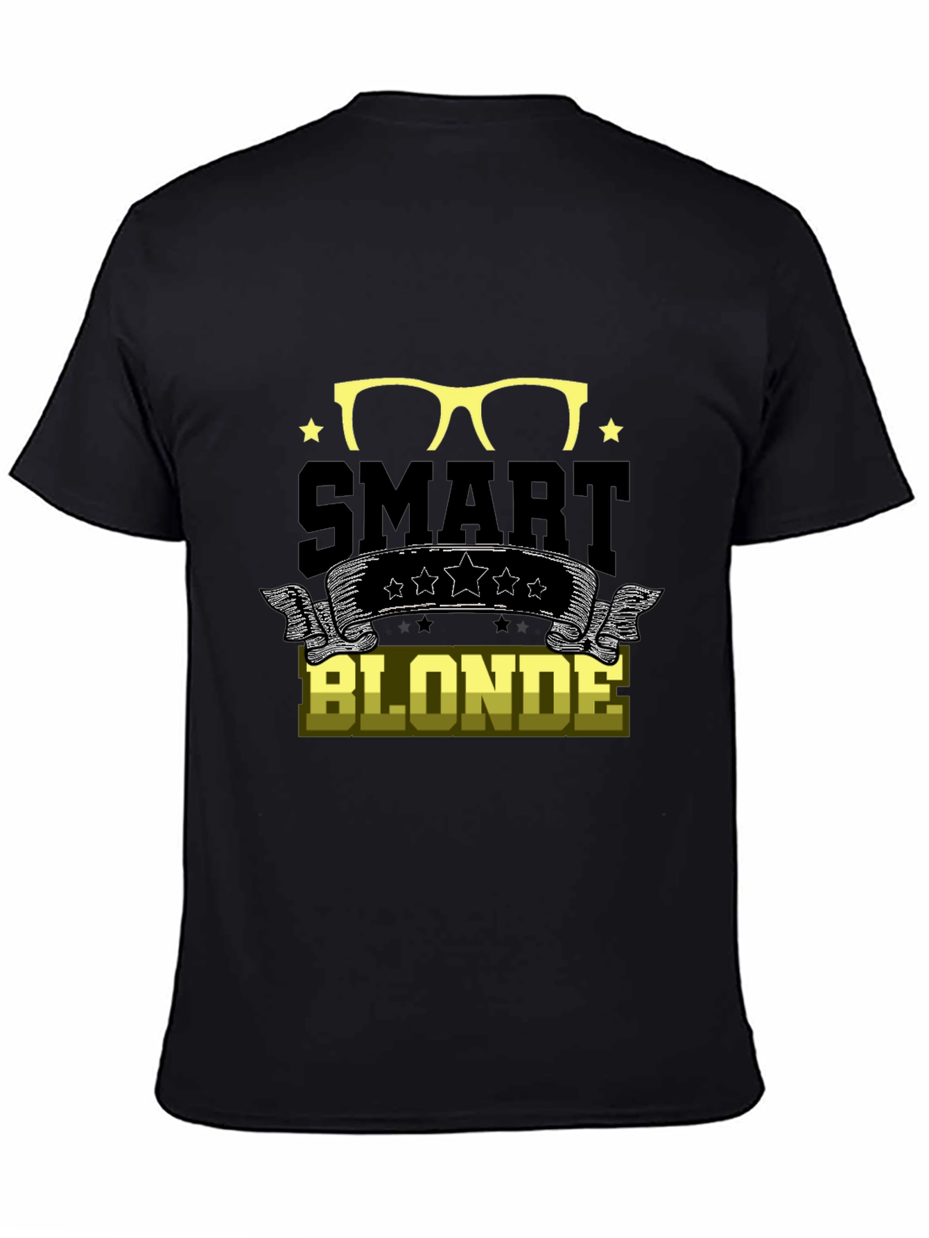 Black Smart Blonde T-Shirt Funny Graphic Tee view 4