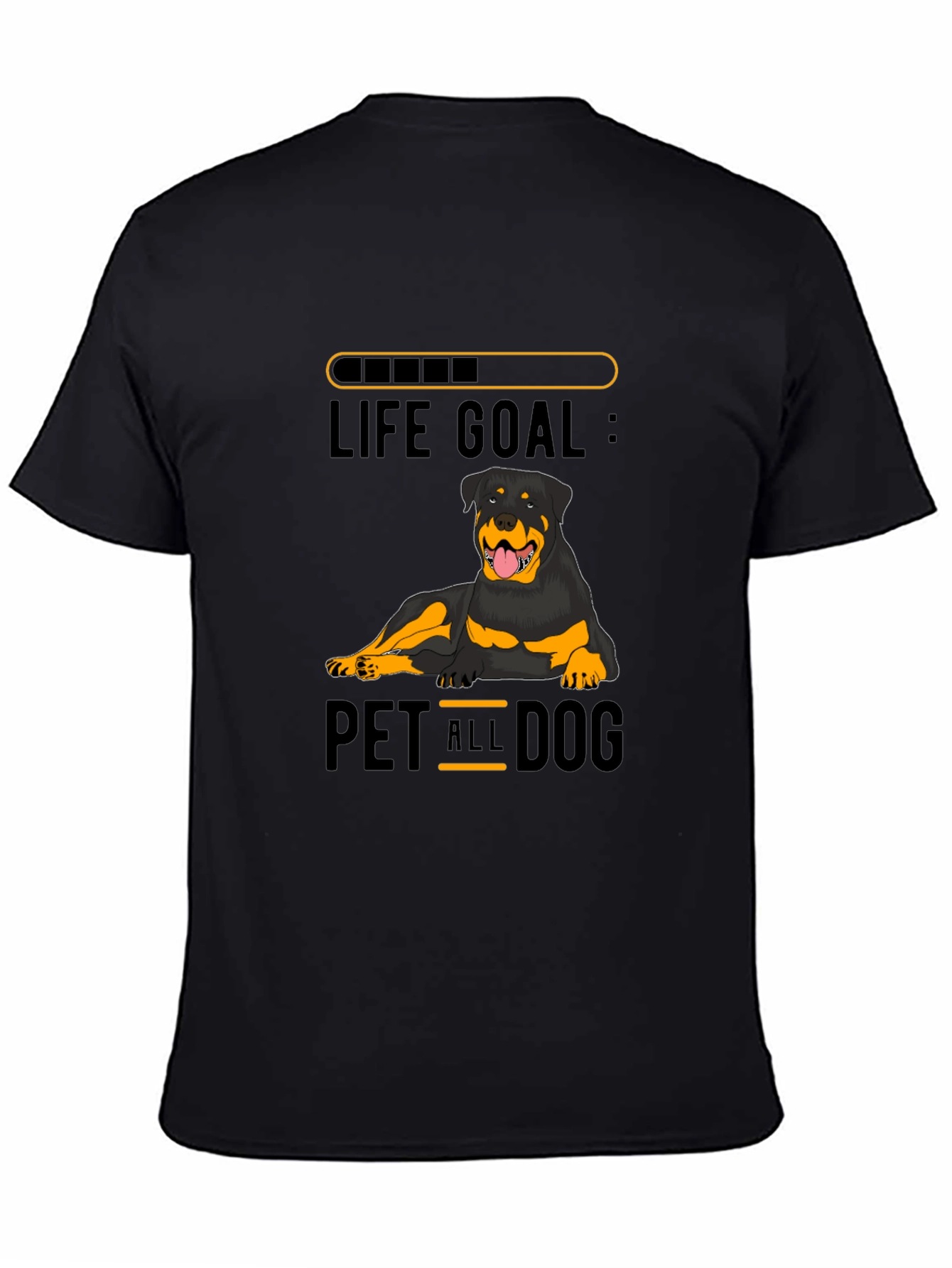 Black Life Goal: Pet All Dogs T-Shirt view 4