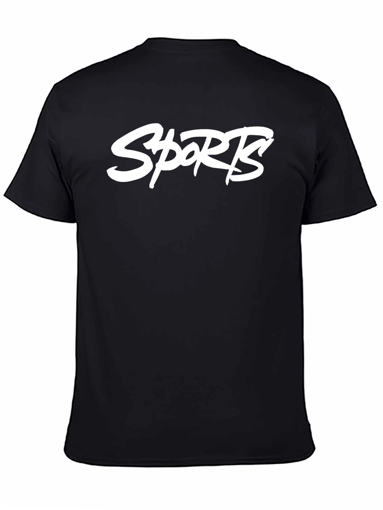 Black Black Sports Graphic T-Shirt view 4