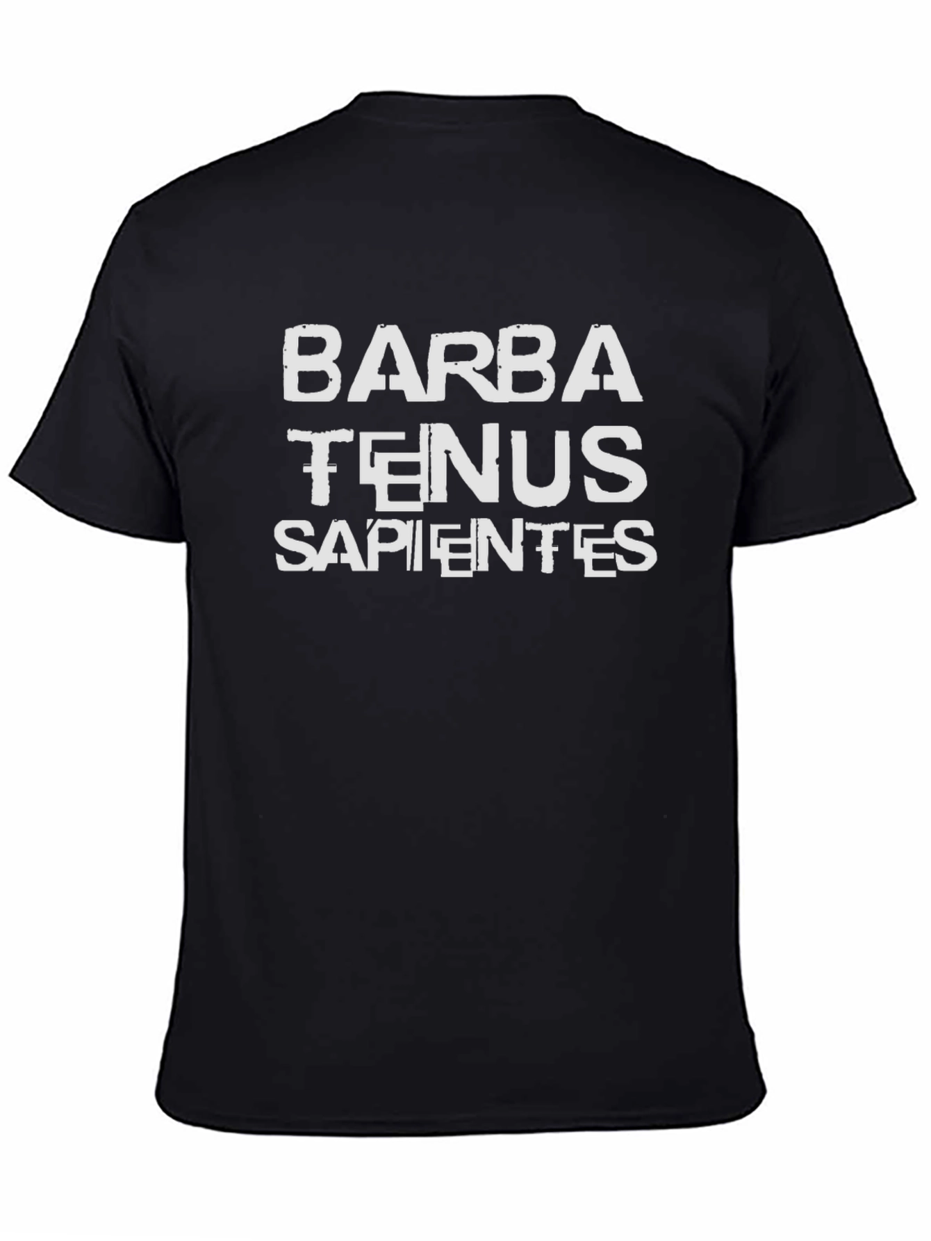 Black Barba Tenus Sapientes Graphic Tee - Black view 4