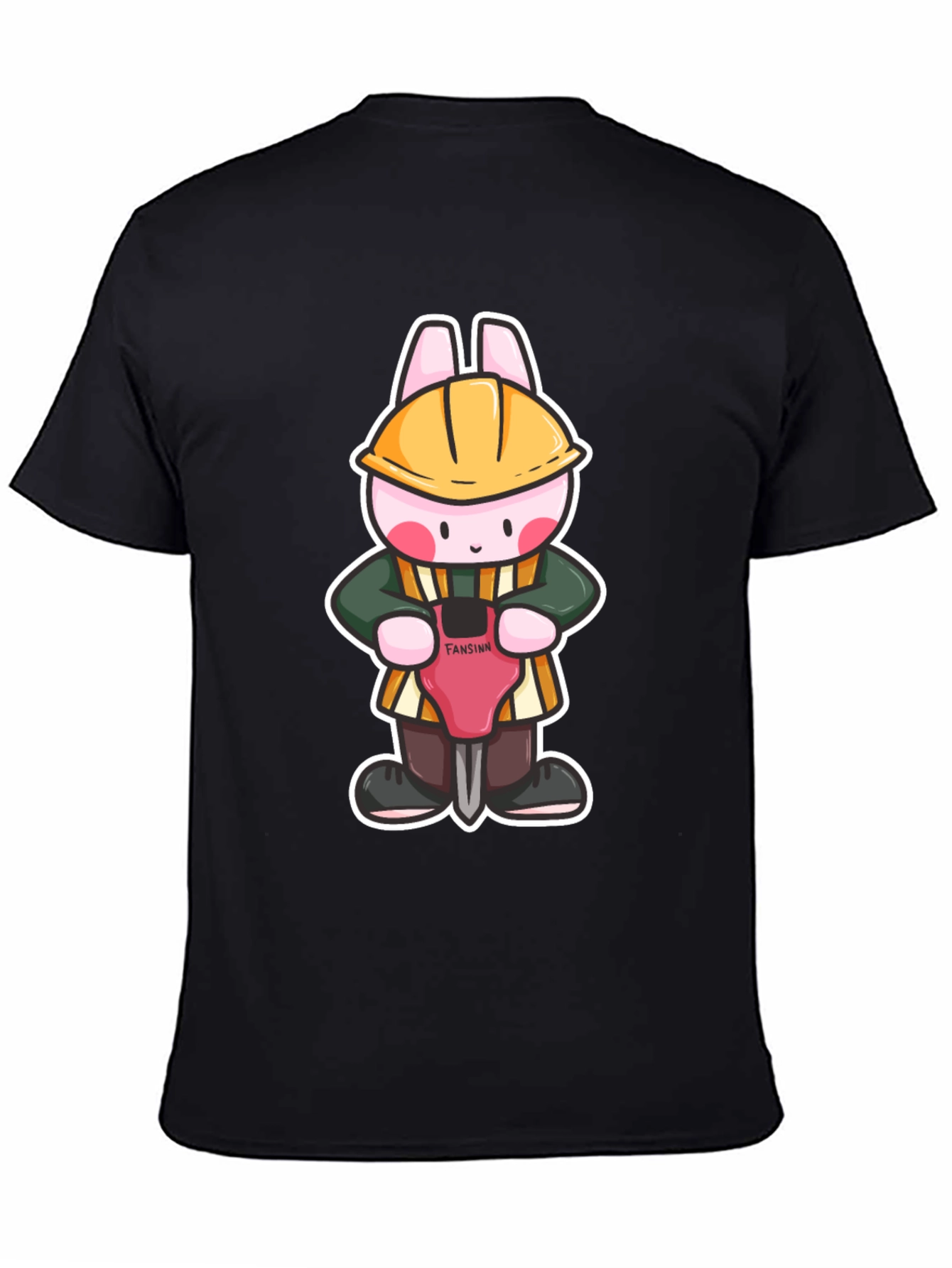 Black Bunny Builder Graphic Tee - Black view 4