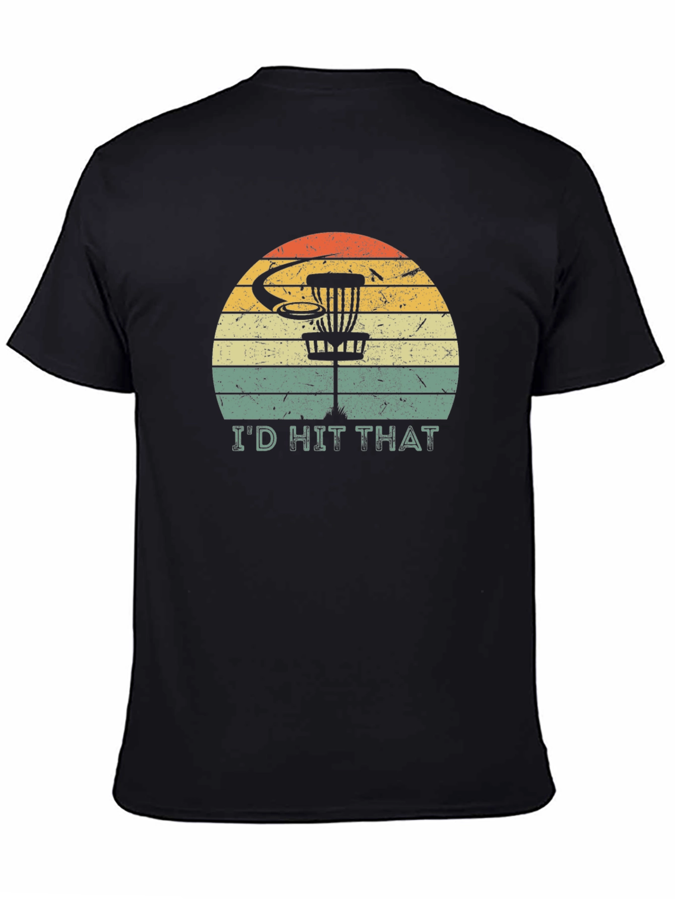 Black I'd Hit That Disc Golf Graphic Tee view 4