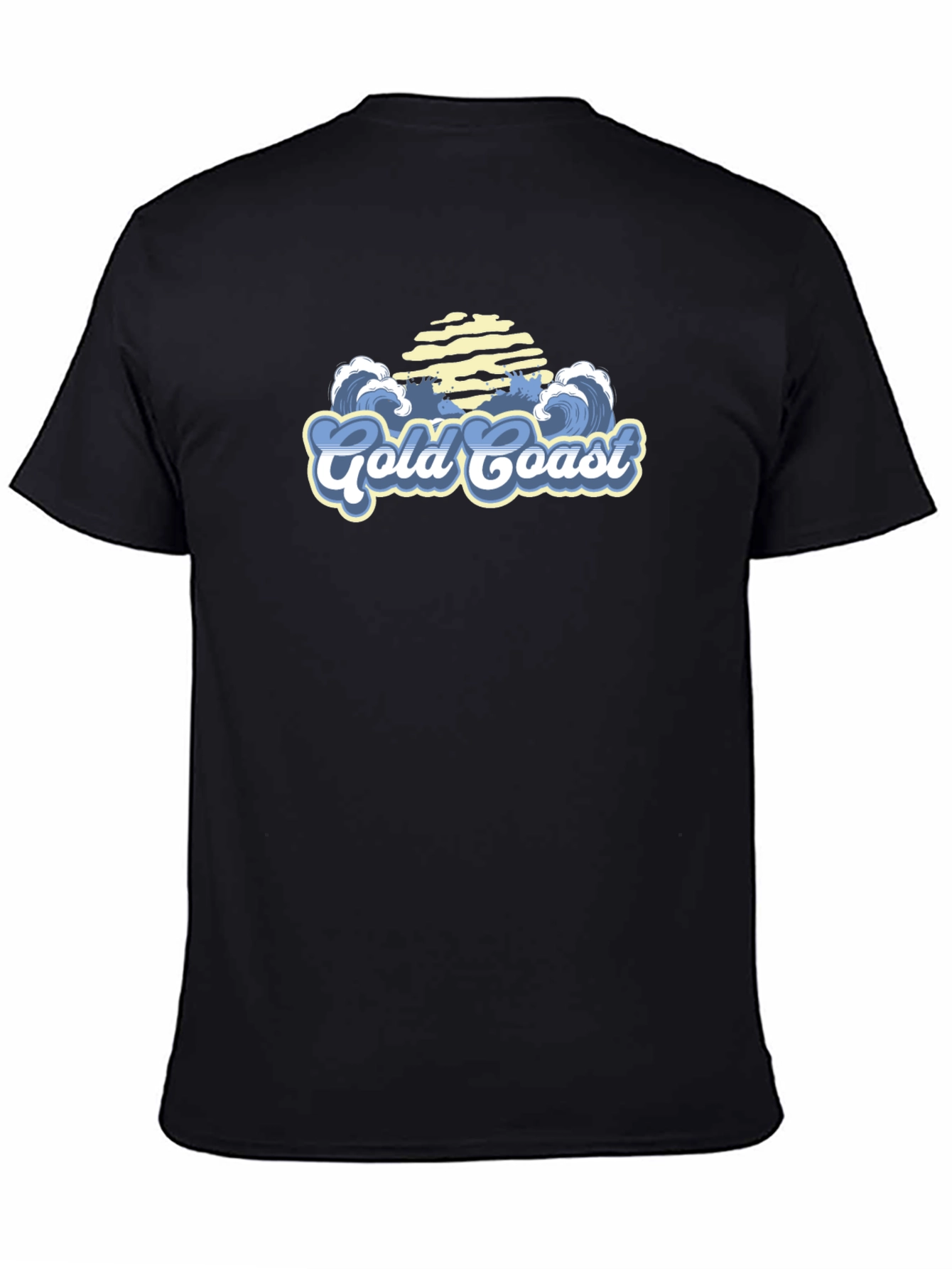 Black Gold Coast Graphic T-Shirt - Summer Vibe view 4