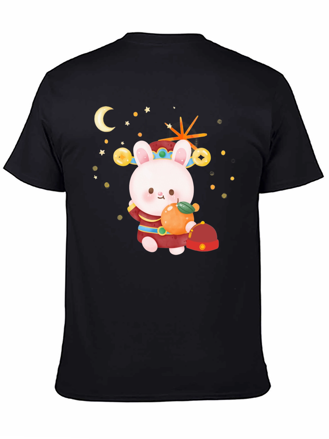 Black Lunar New Year Rabbit Graphic Tee view 4