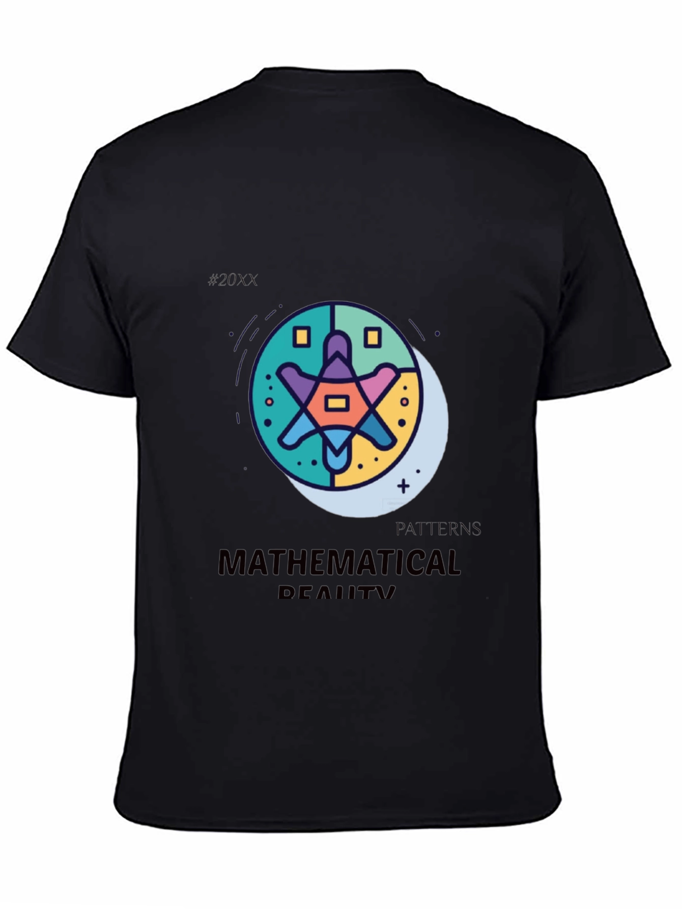 Black Mathematical Reality Graphic T-Shirt view 4