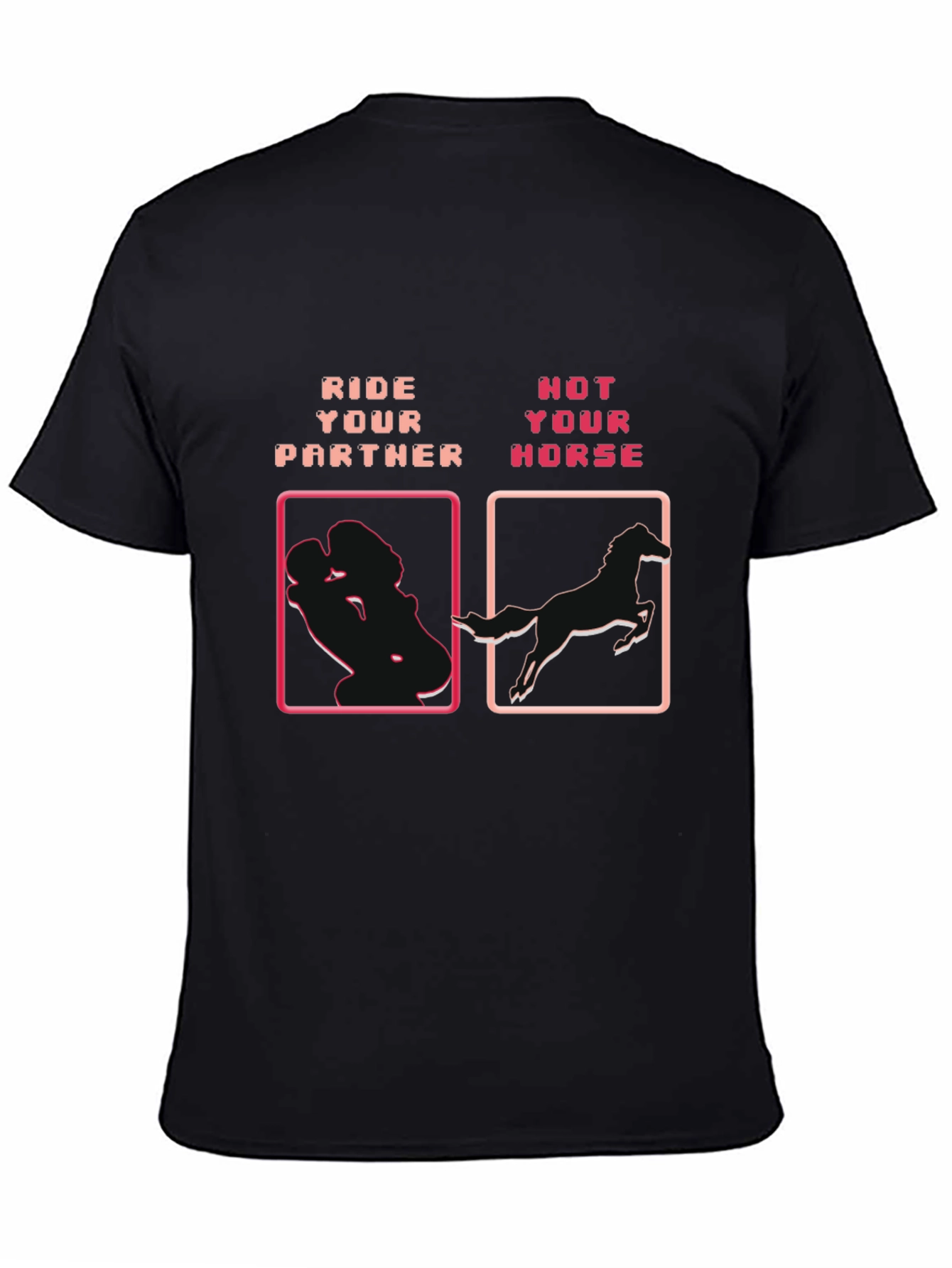 Black Ride Your Partner T-Shirt - Adult Humor Graphic Tee view 4