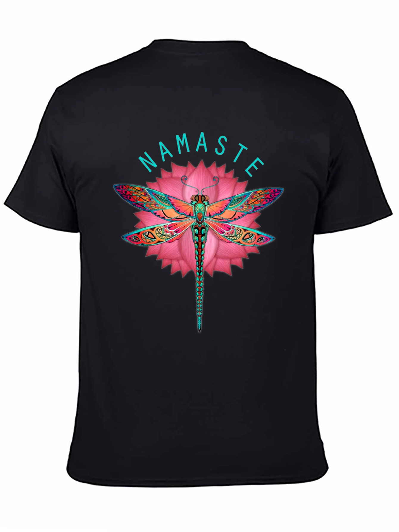 Black Namaste Dragonfly Graphic Tee view 4