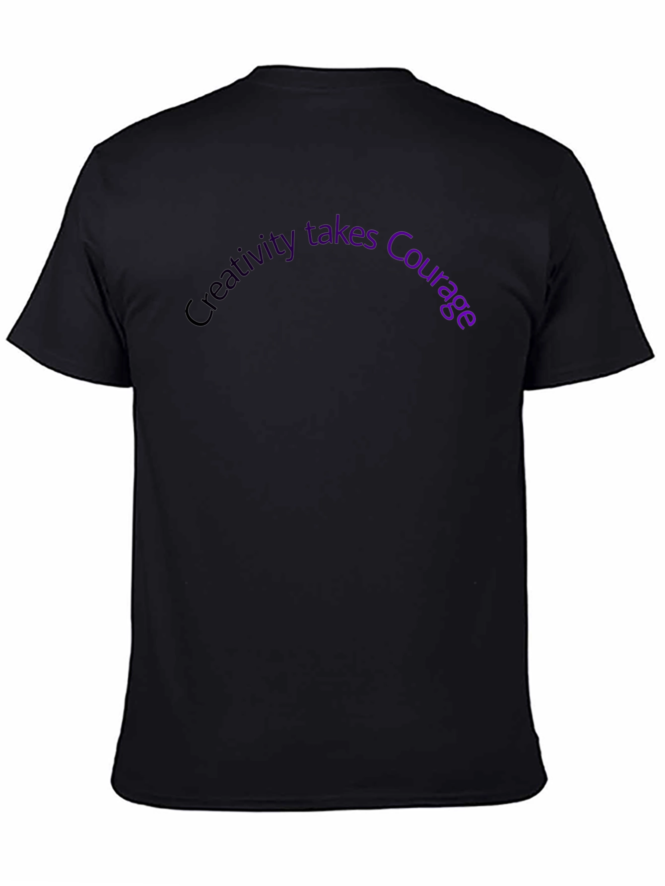 Black Creativity Takes Courage Graphic Tee - Black view 4
