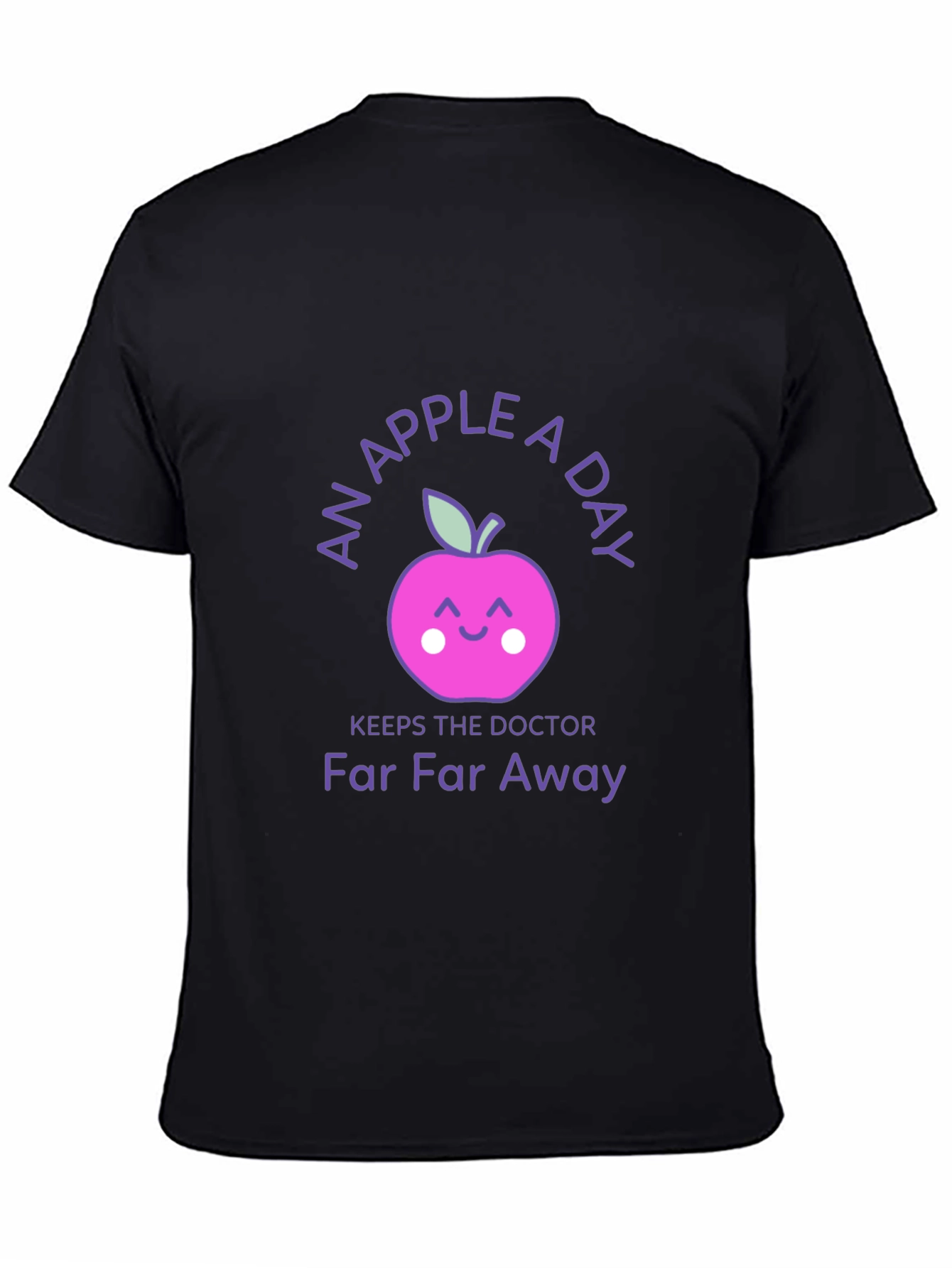 Black An Apple a Day Graphic Tee - Keeps the Doctor Away! view 4