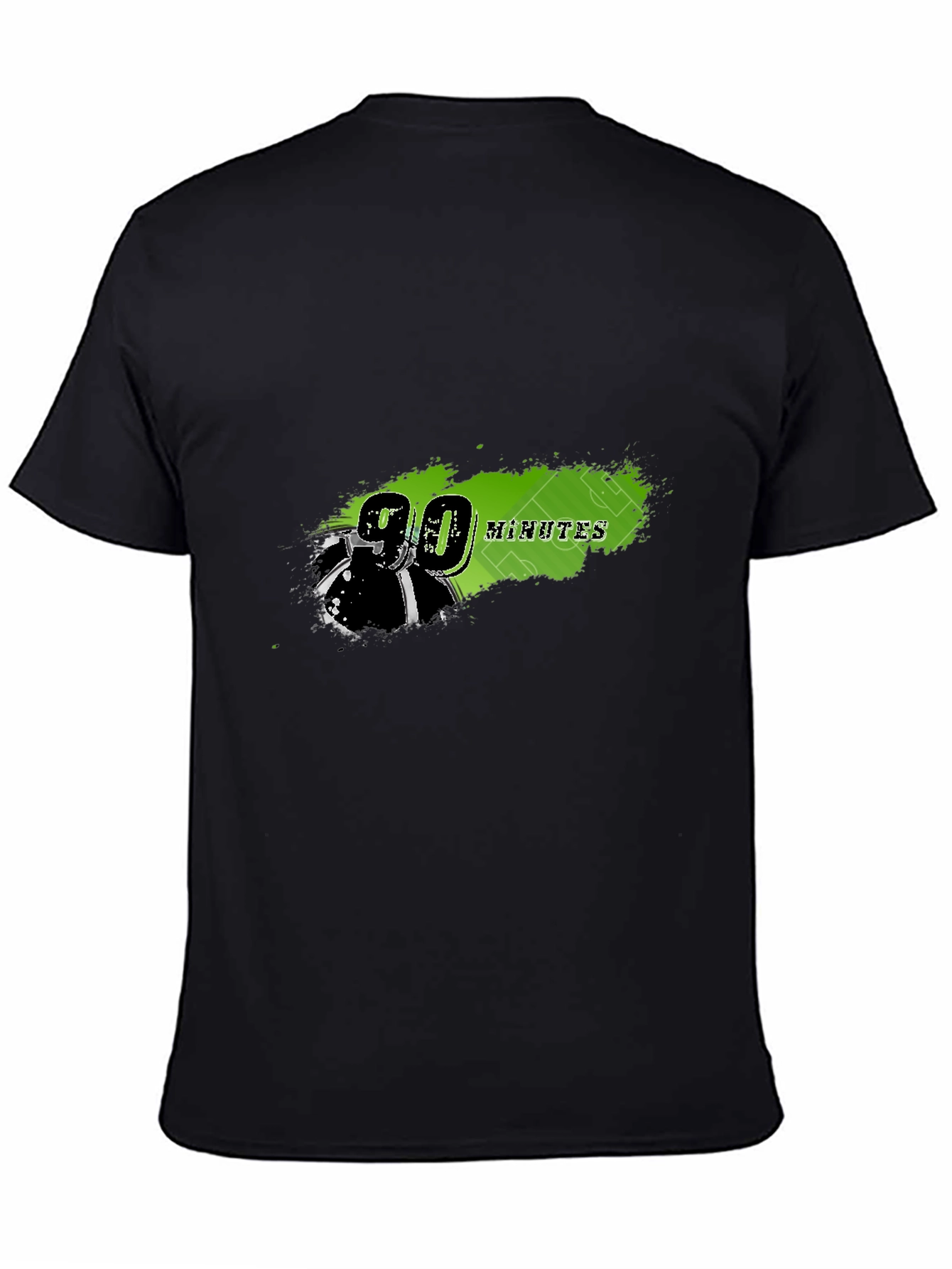 Black 90 Minutes Football Graphic T-Shirt view 4