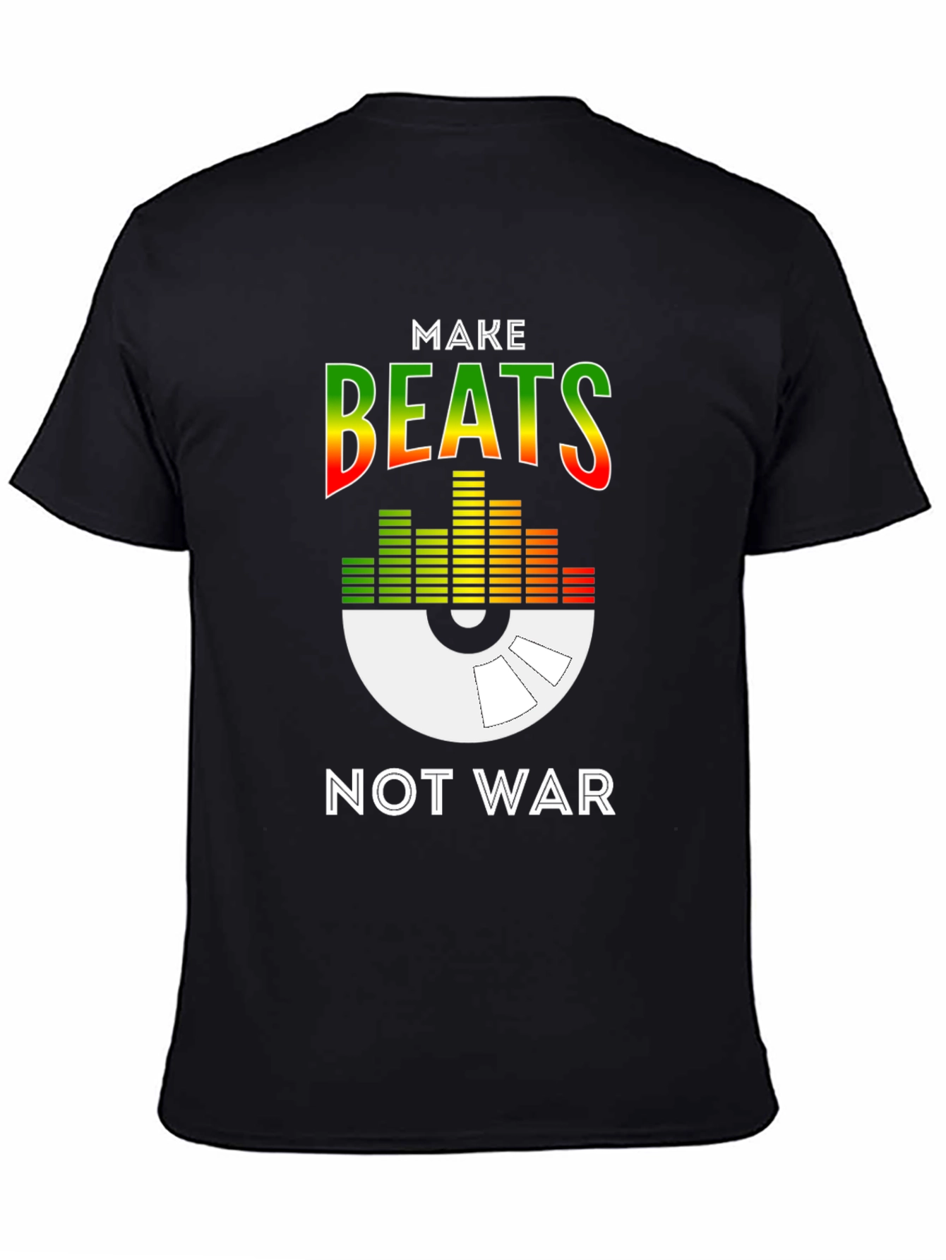 Black Make Beats Not War Graphic Tee - Unisex view 4