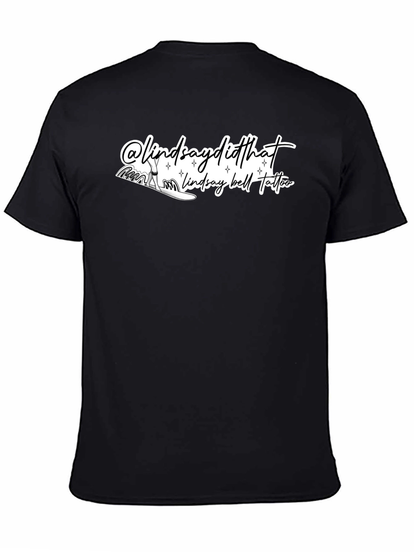 Black Lindsay Bell Tattoo Black Graphic Tee view 4