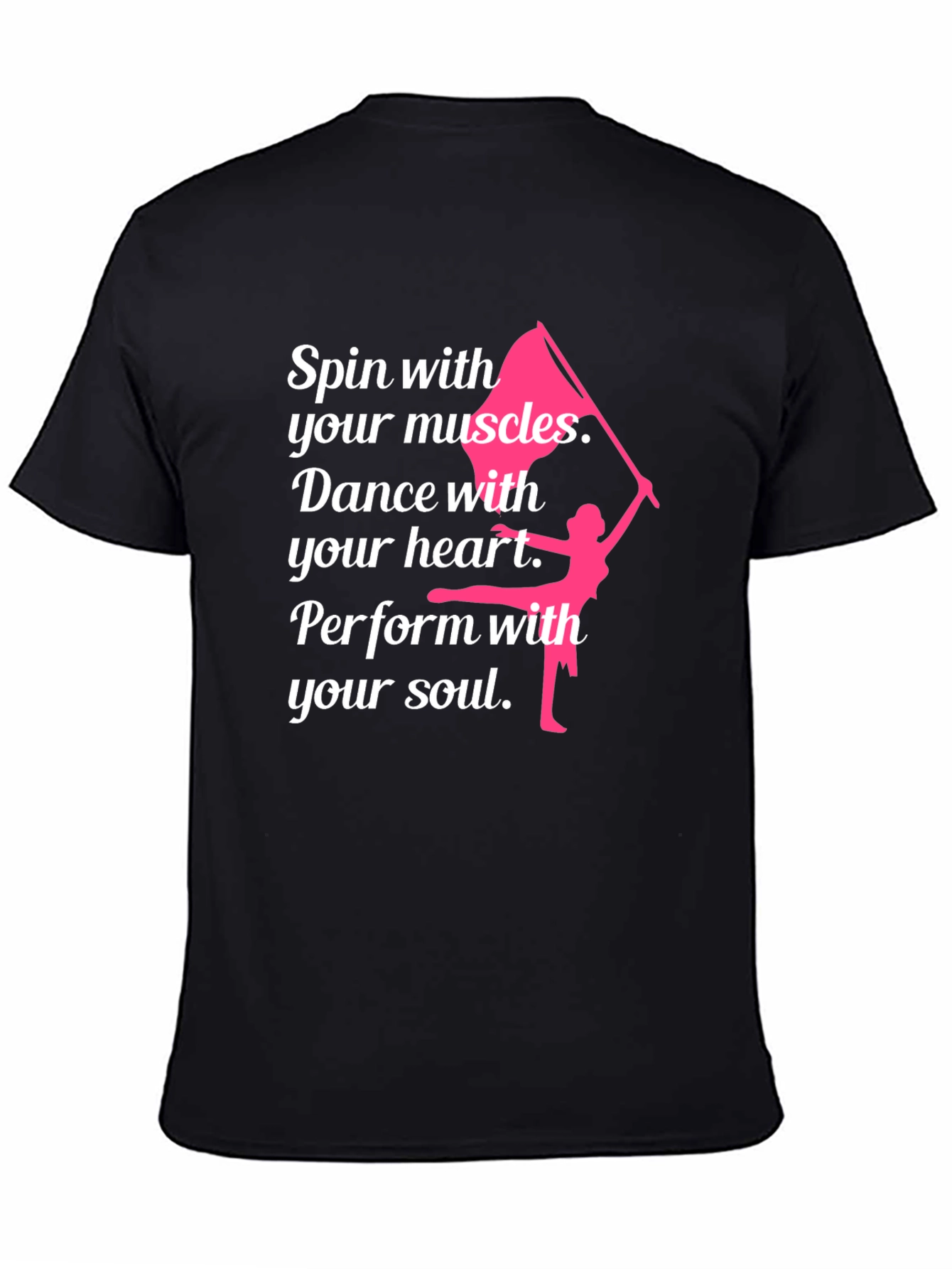 Black Spin with Your Muscles Graphic T-Shirt view 4