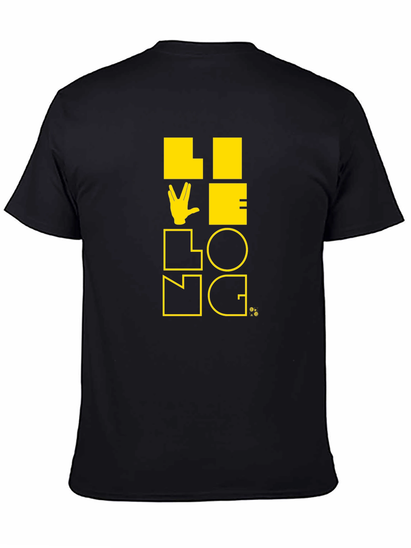 Black Live Long Graphic Tee - Black Star Trek Shirt view 4