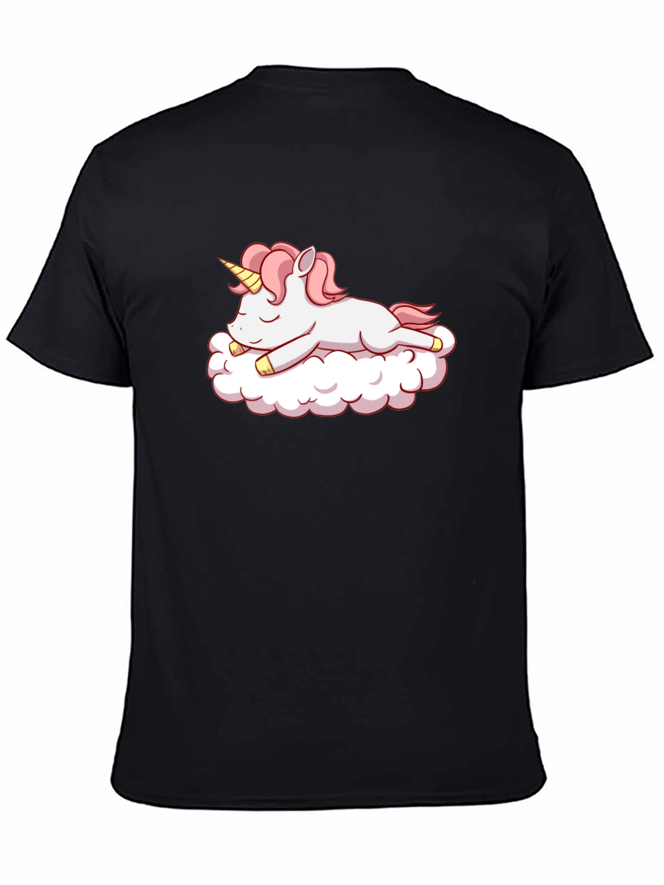 Black Unicorn Cloud T-Shirt - Black Tee view 4