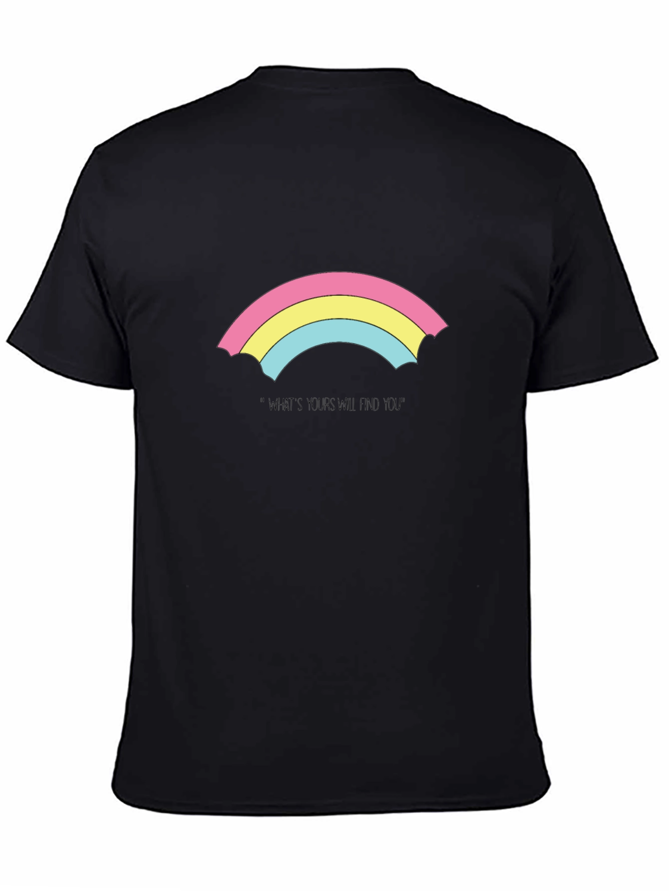 Black Rainbow Pride T-Shirt - "What's Yours Will Find You" view 4