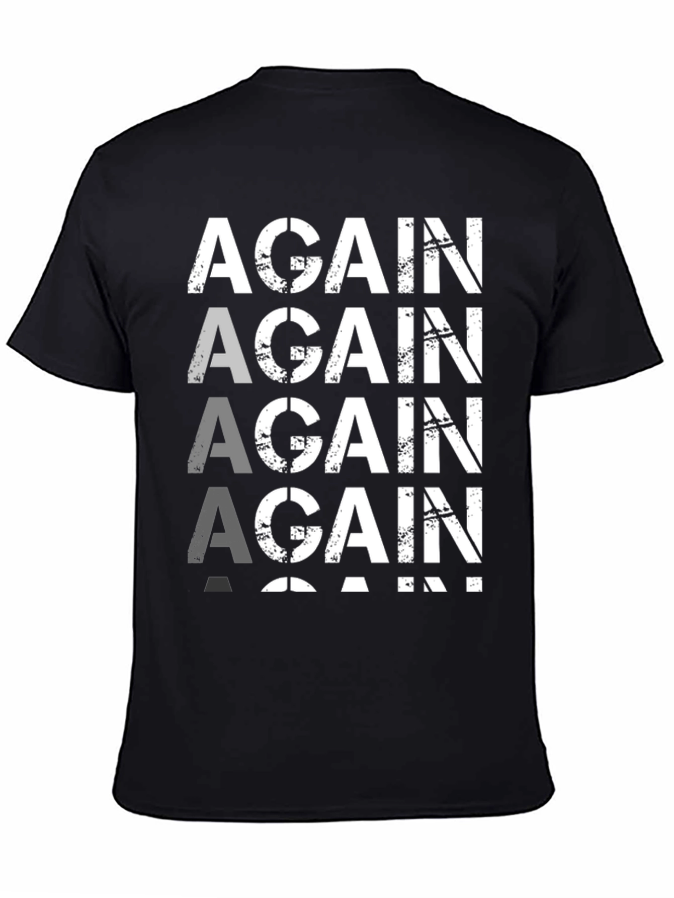 Black Again Graphic Tee - Black Cotton T-Shirt view 4