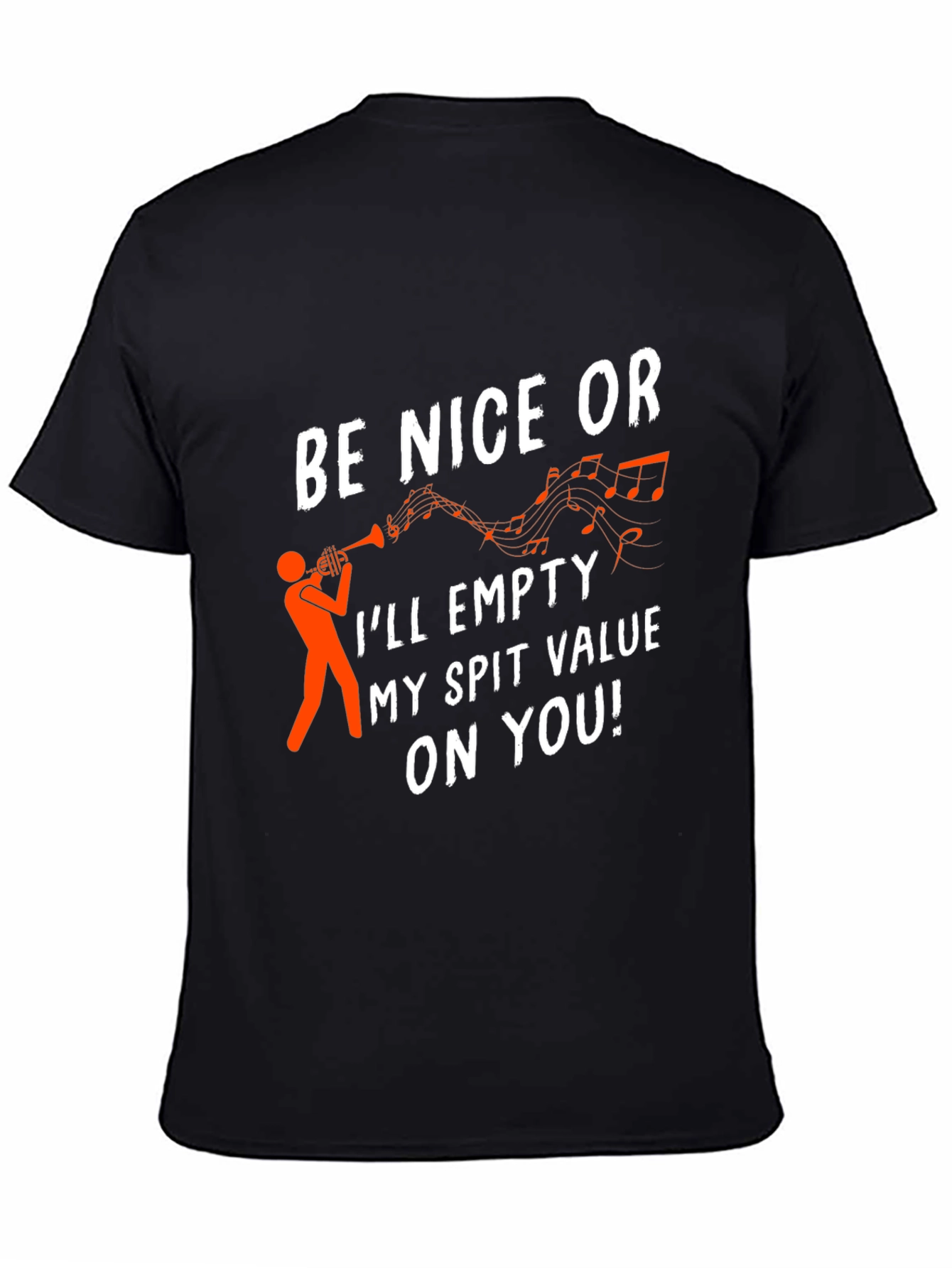 Black Be Nice Trumpet T-Shirt view 4