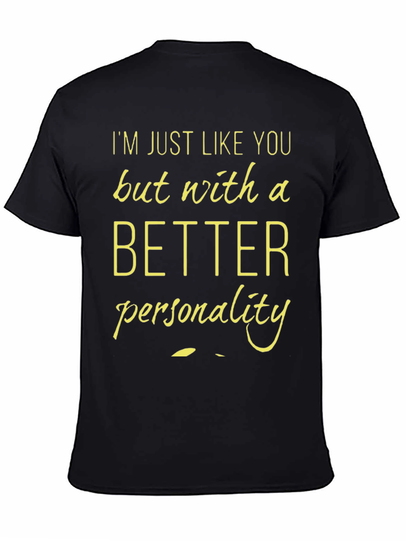 Black Funny Personality T-Shirt view 4