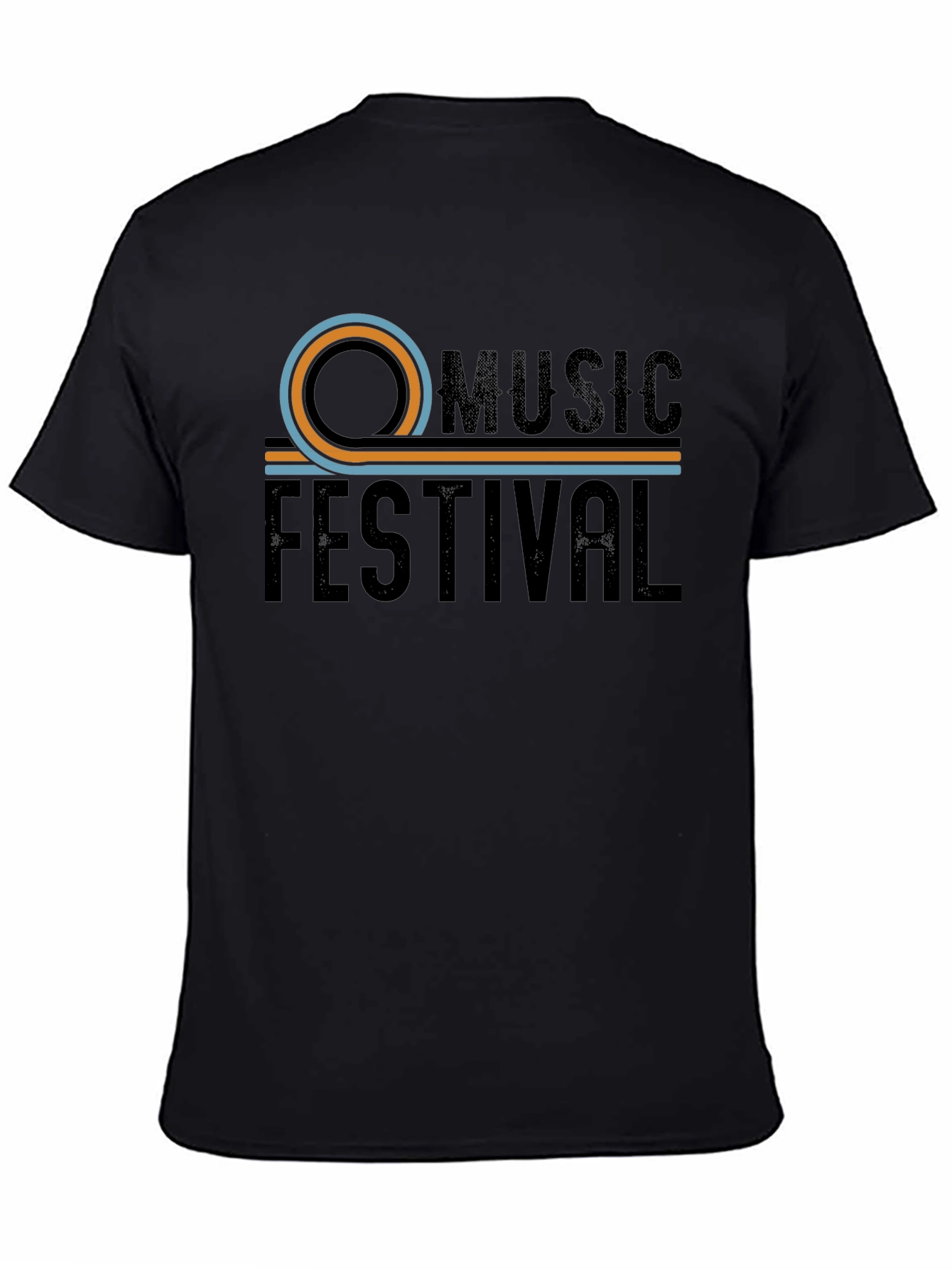 Black Music Festival Retro Graphic Black Tee view 4