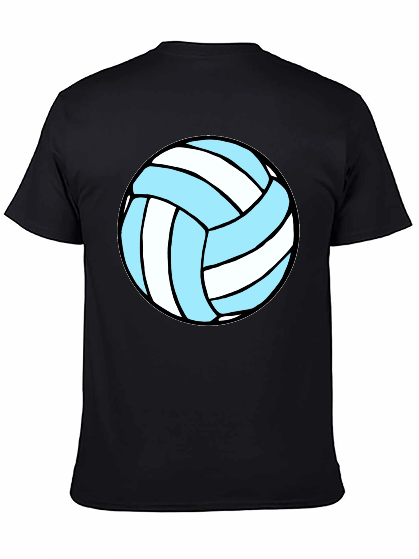 Black Volleyball Graphic Tee - Black Cotton Blend view 4