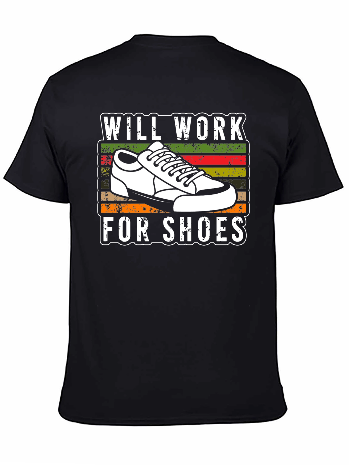 Black Will Work For Shoes T-Shirt view 4