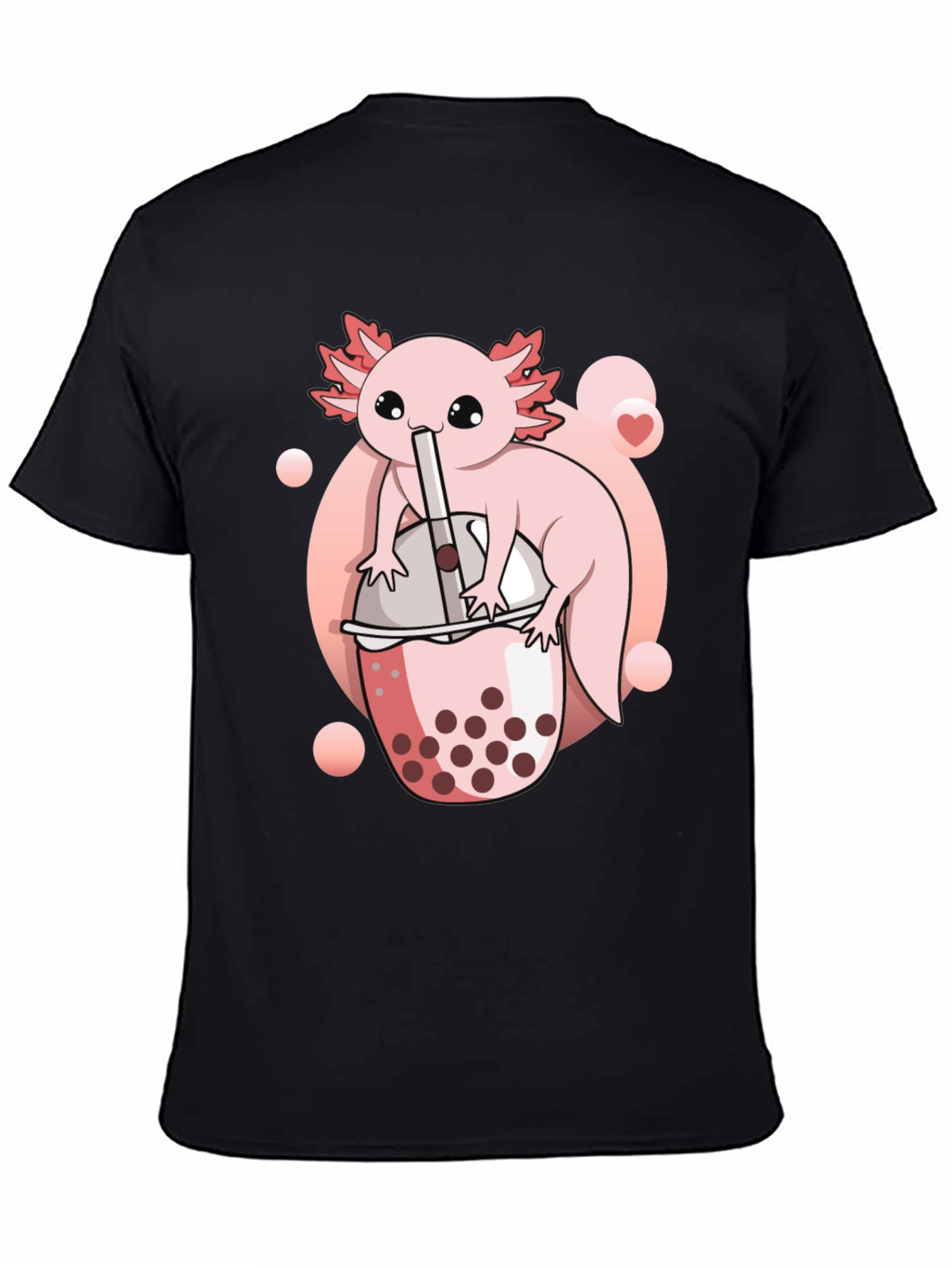 Black Axolotl Boba Tea Graphic Tee view 4