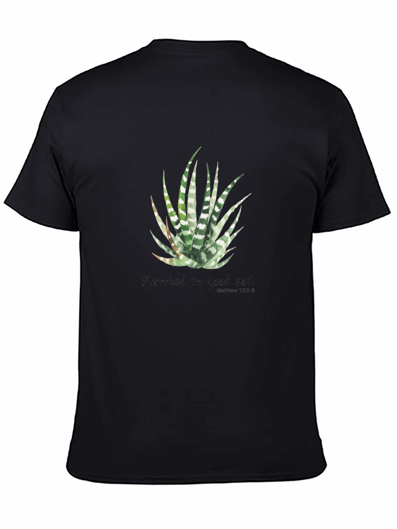 Black Planted in Good Soil Graphic Tee - Black view 4