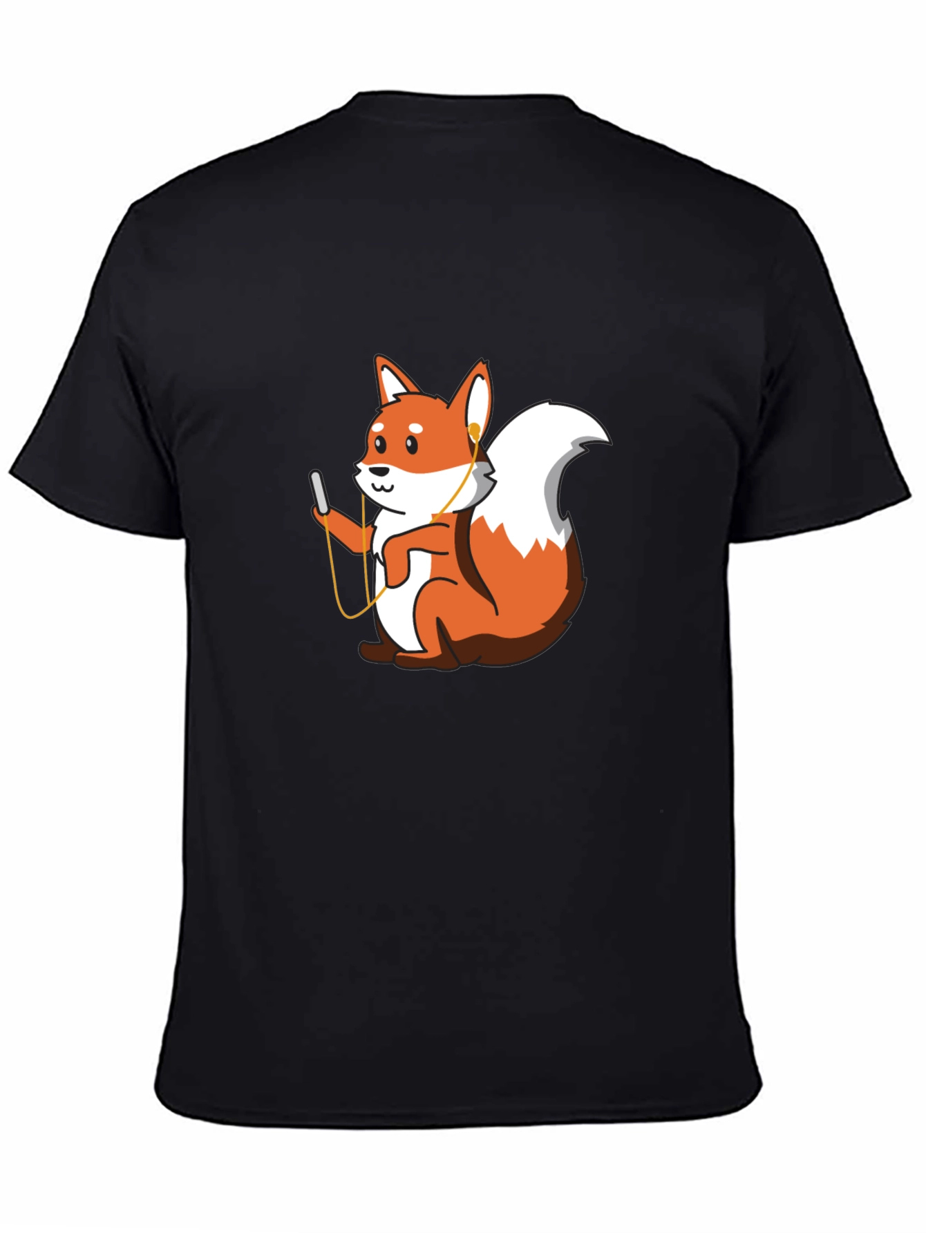 Black Fox Music Lover Graphic T-Shirt view 4