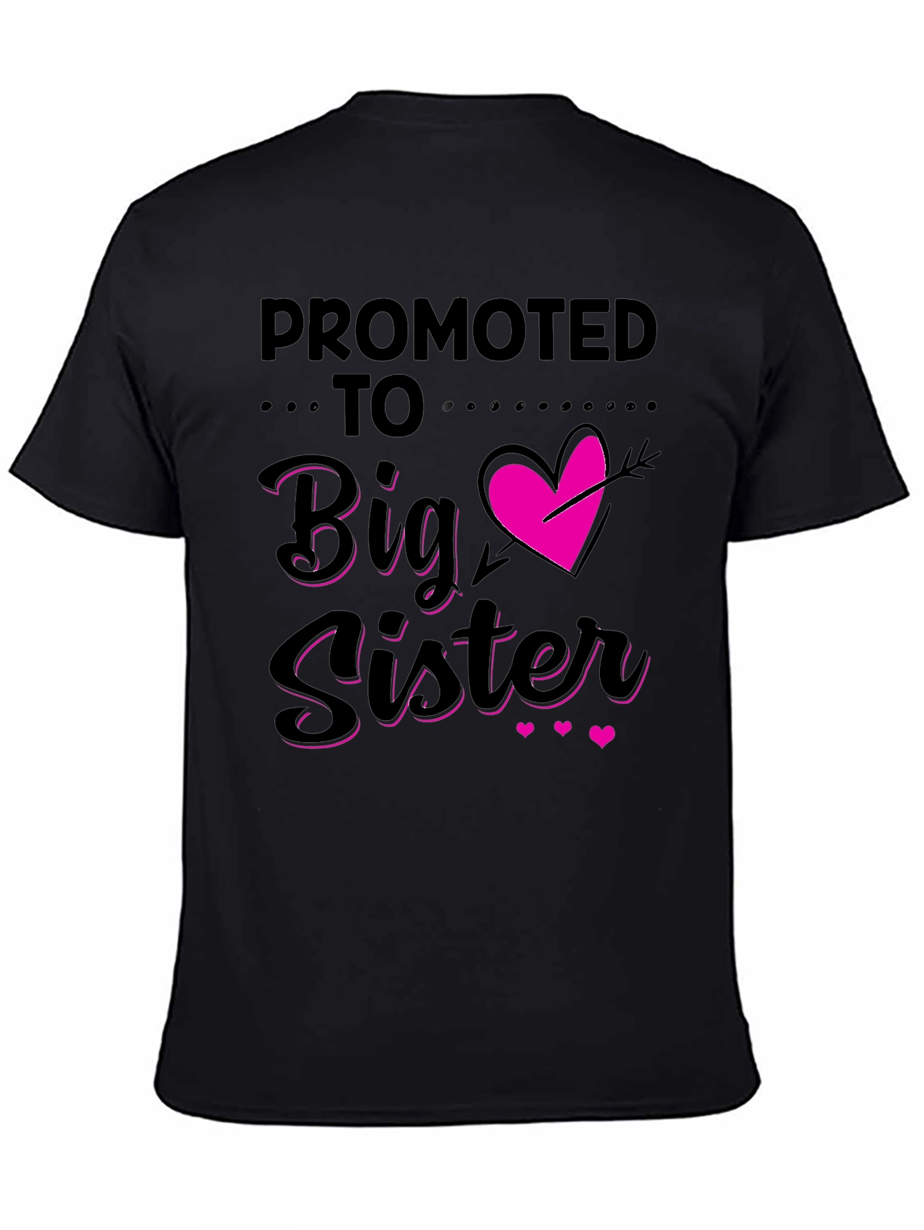 Black Promoted to Big Sister T-Shirt view 4