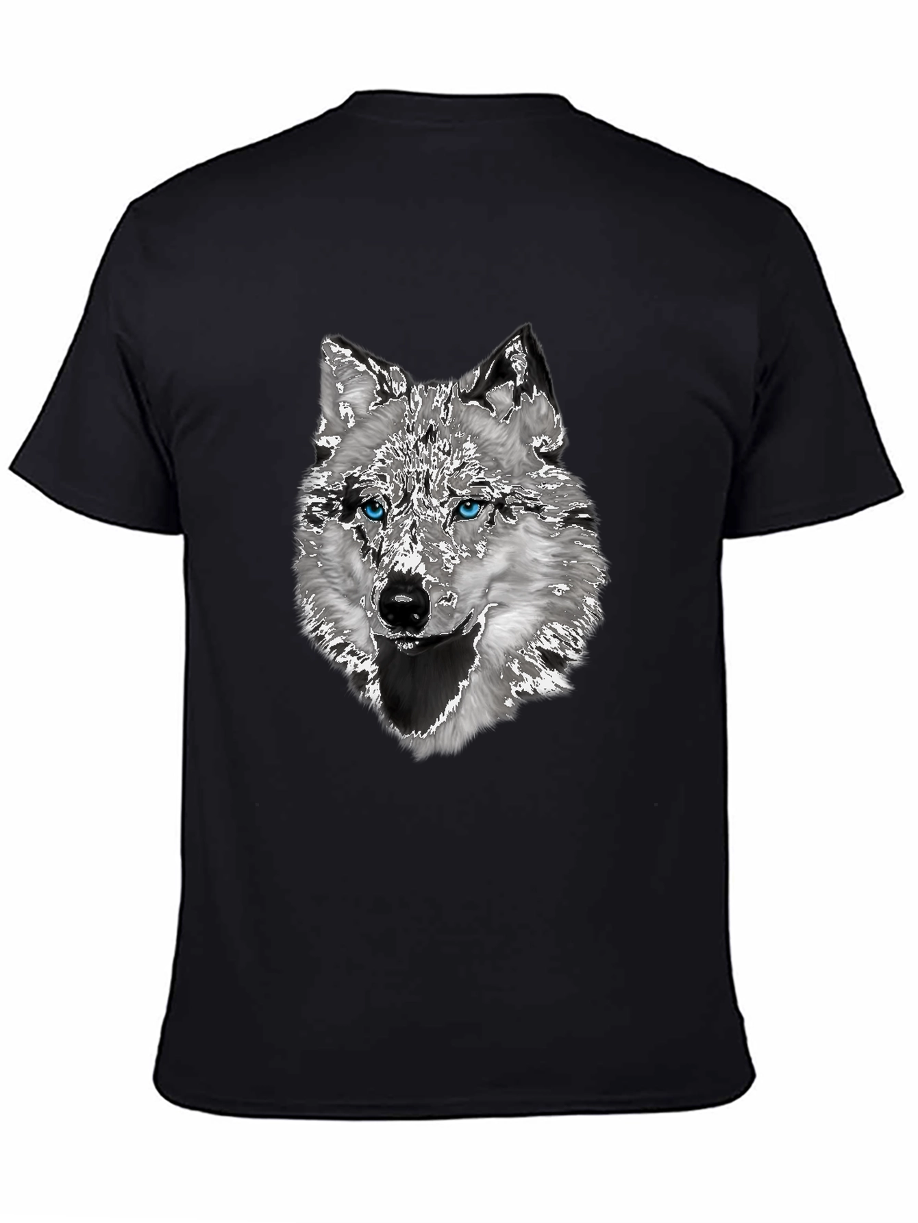 Black Wolf Graphic T-Shirt - Stylish Animal Print Tee view 4