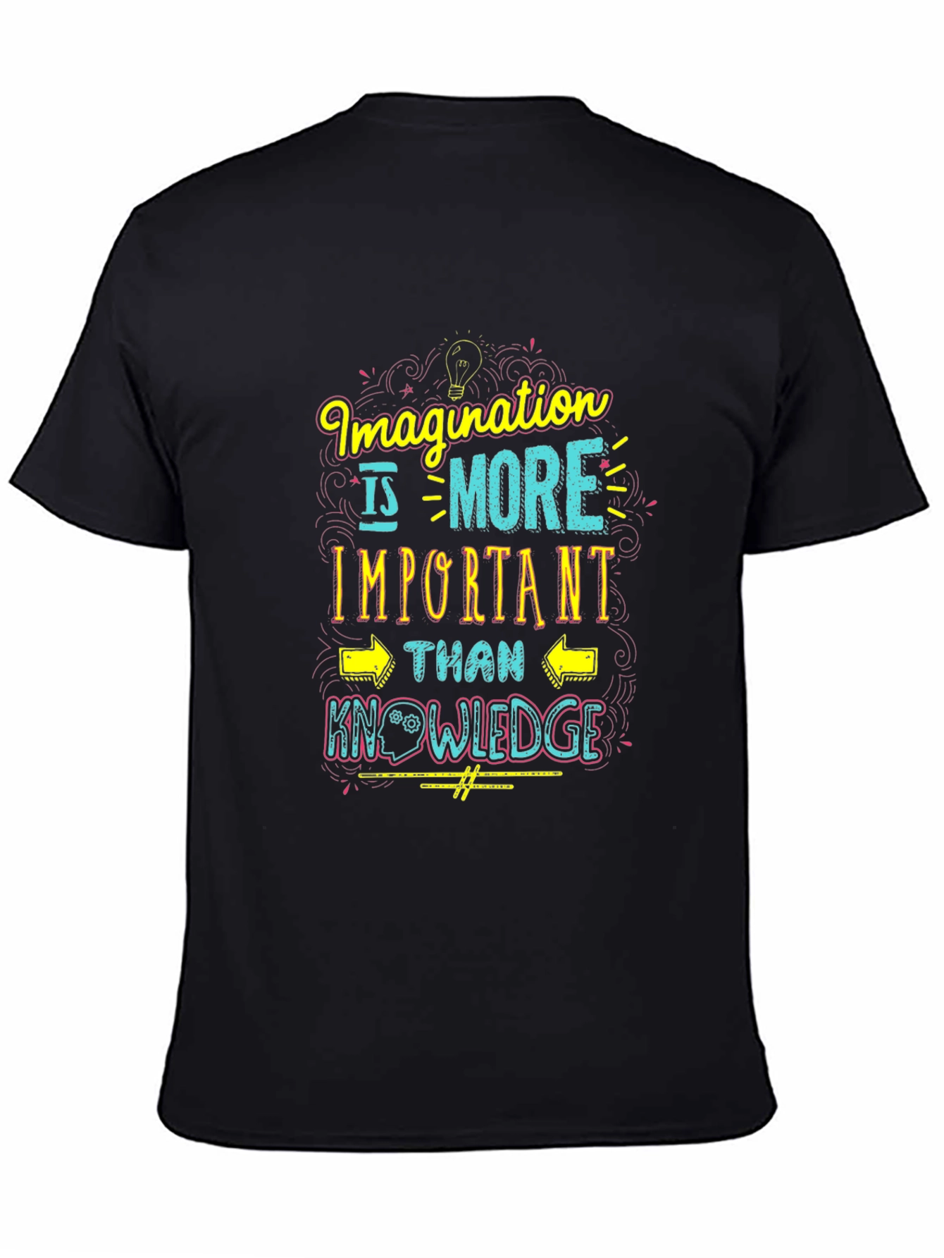 Black Imagination is More Important Than Knowledge Tee view 4