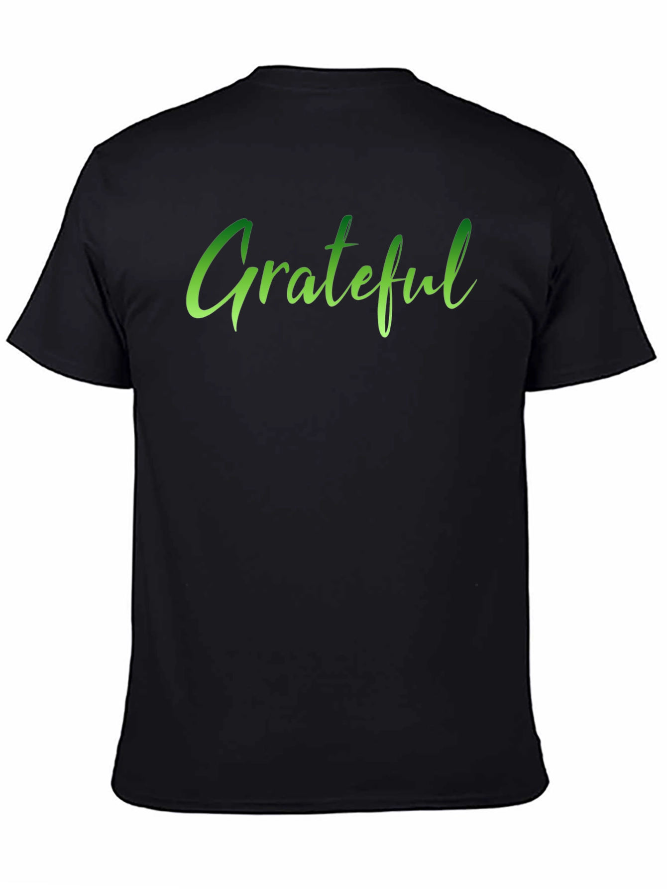 Black Grateful Black T-Shirt - Stylish Graphic Tee view 4
