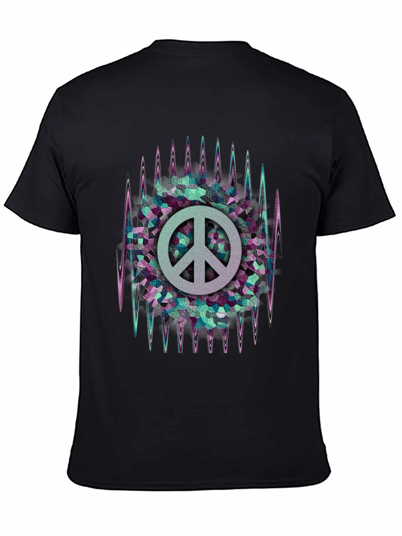 Black Peace Sign Graphic T-Shirt - Cool & Unique Design view 4