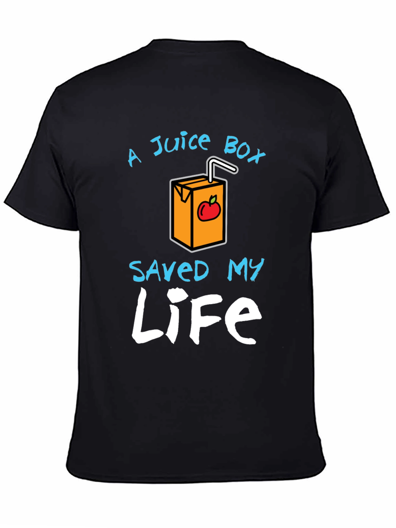 Black Juice Box Saved My Life Graphic Tee - Trendy T-Shirt view 4