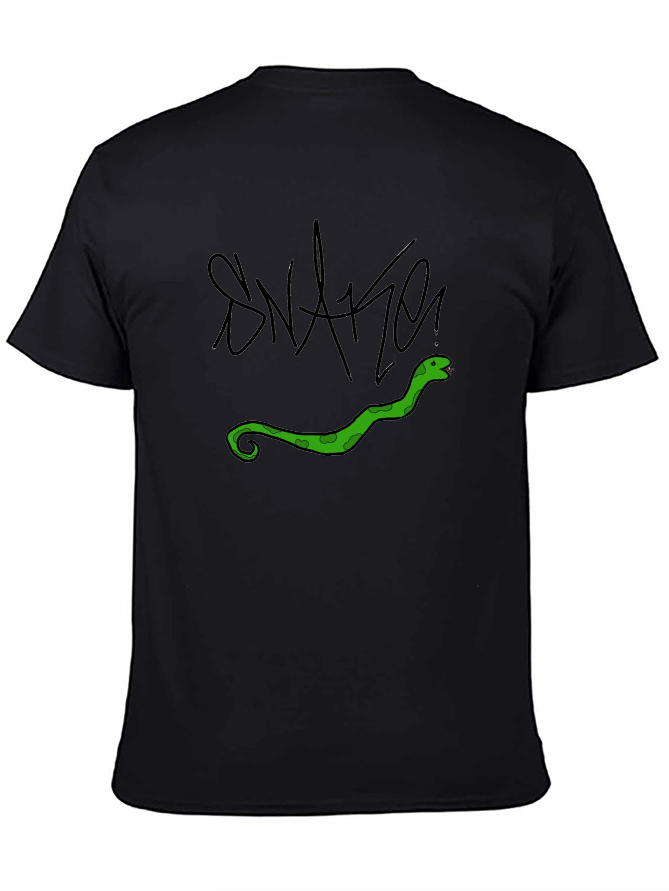 Black Snake Graphic T-Shirt - Cool Reptile Tee view 4