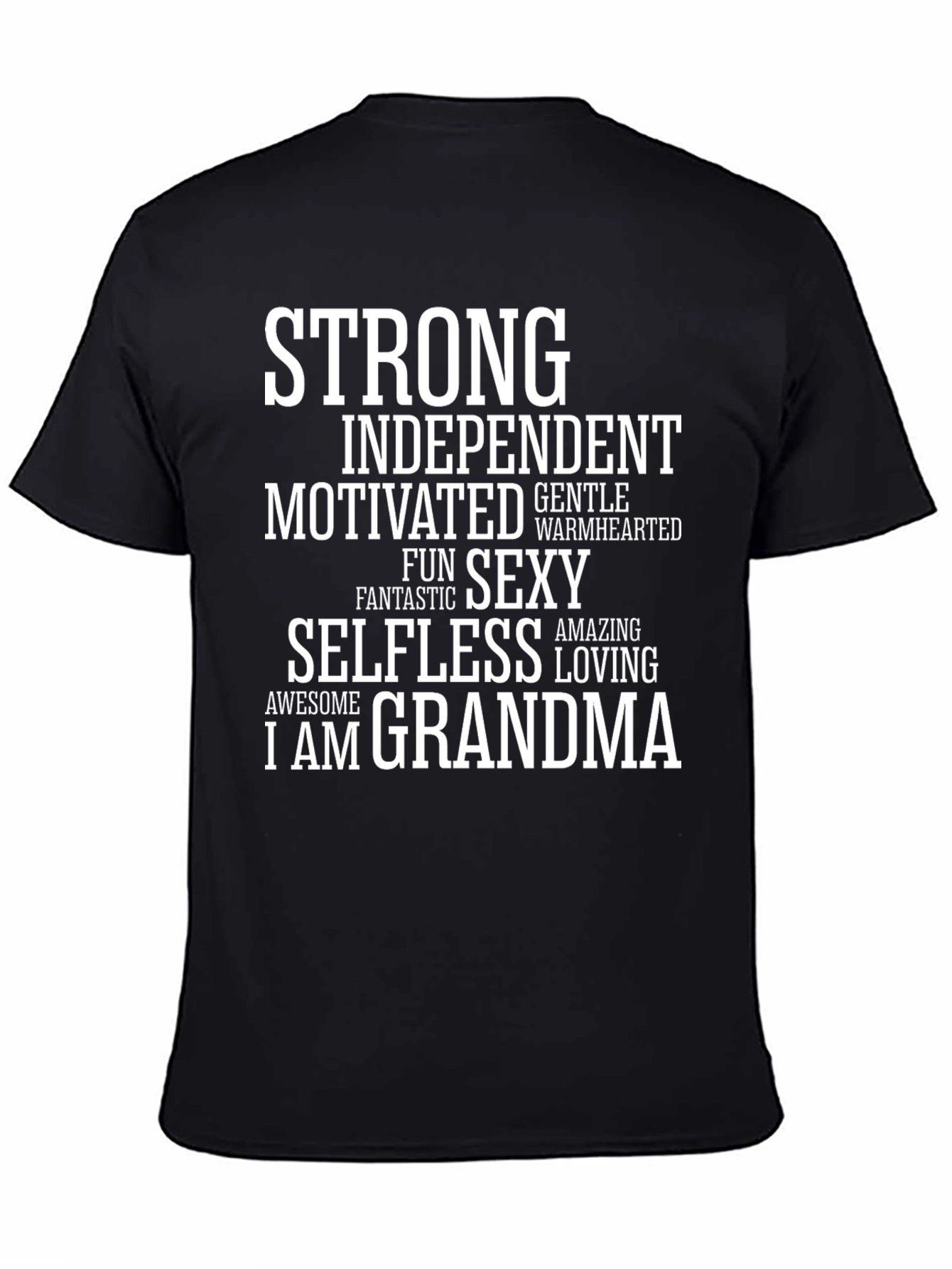 Strong Grandma T-Shirt - Black - 4