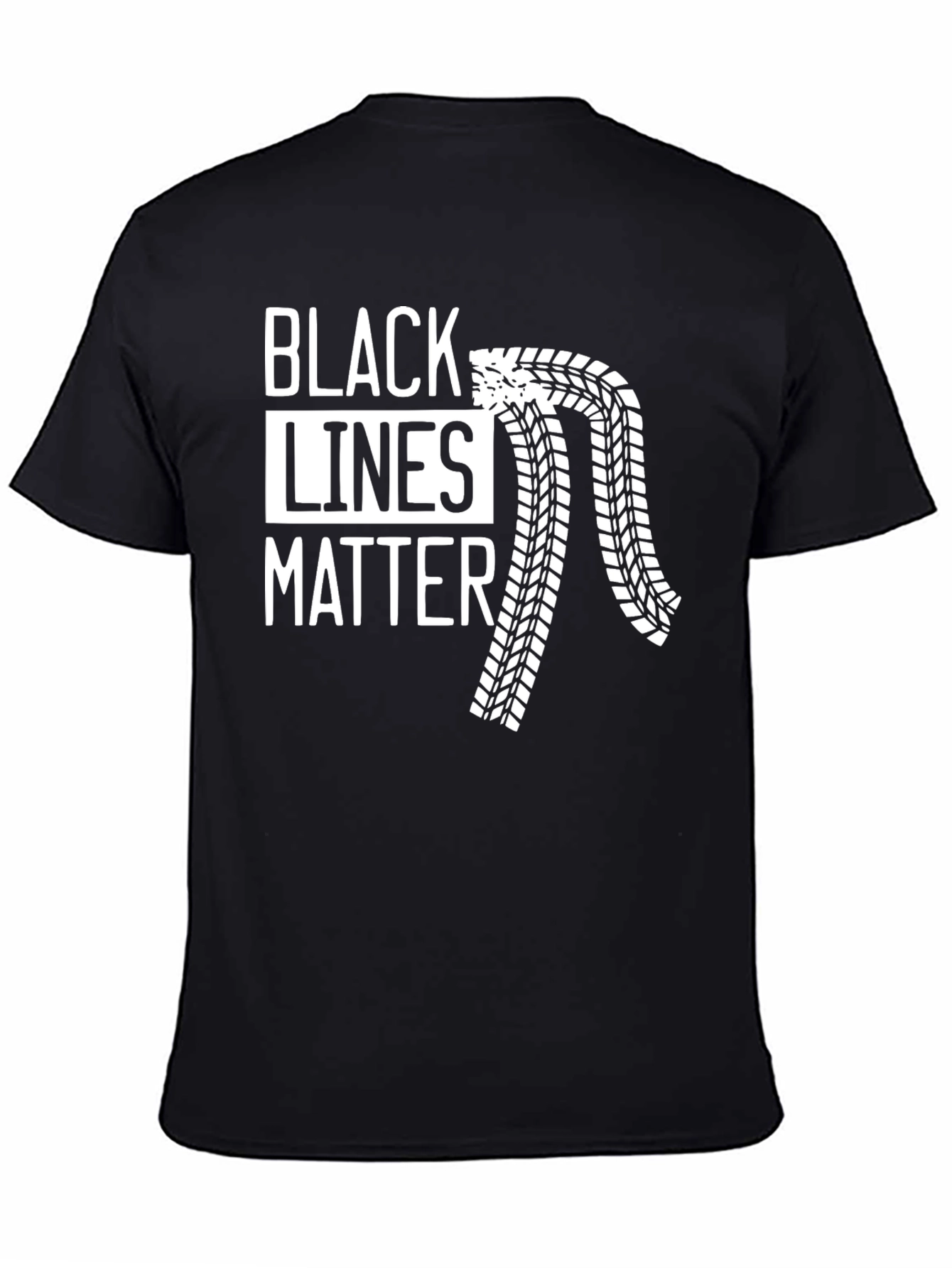 Black Black Lines Matter T-Shirt - Racing Car Enthusiast Tee view 4