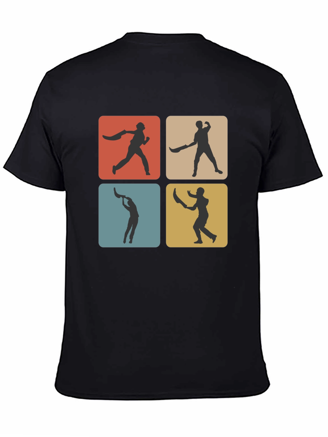 Black Retro Cricket T-Shirt - Black view 4