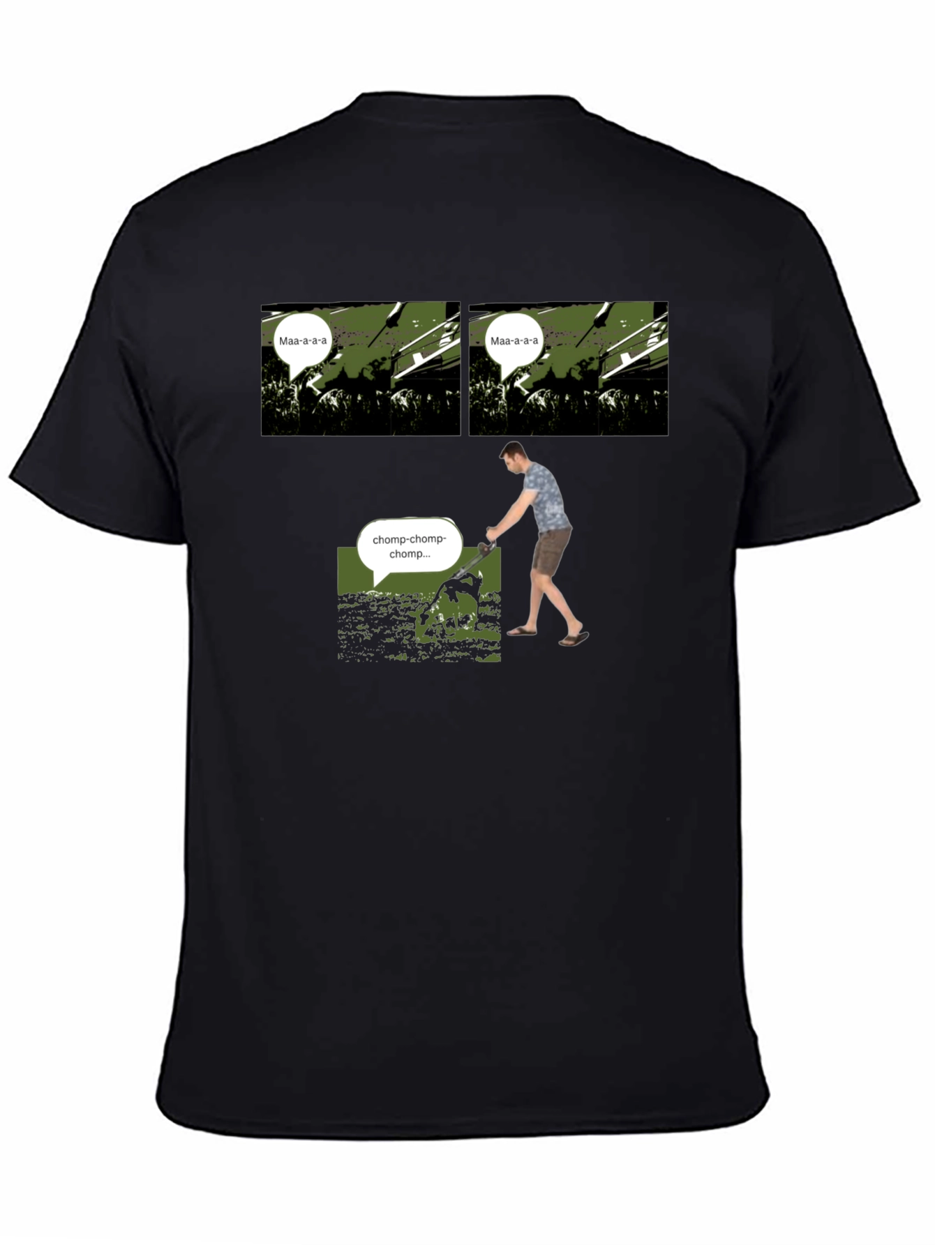 Black Maa-a-a-a vs Chomp T-Shirt view 4