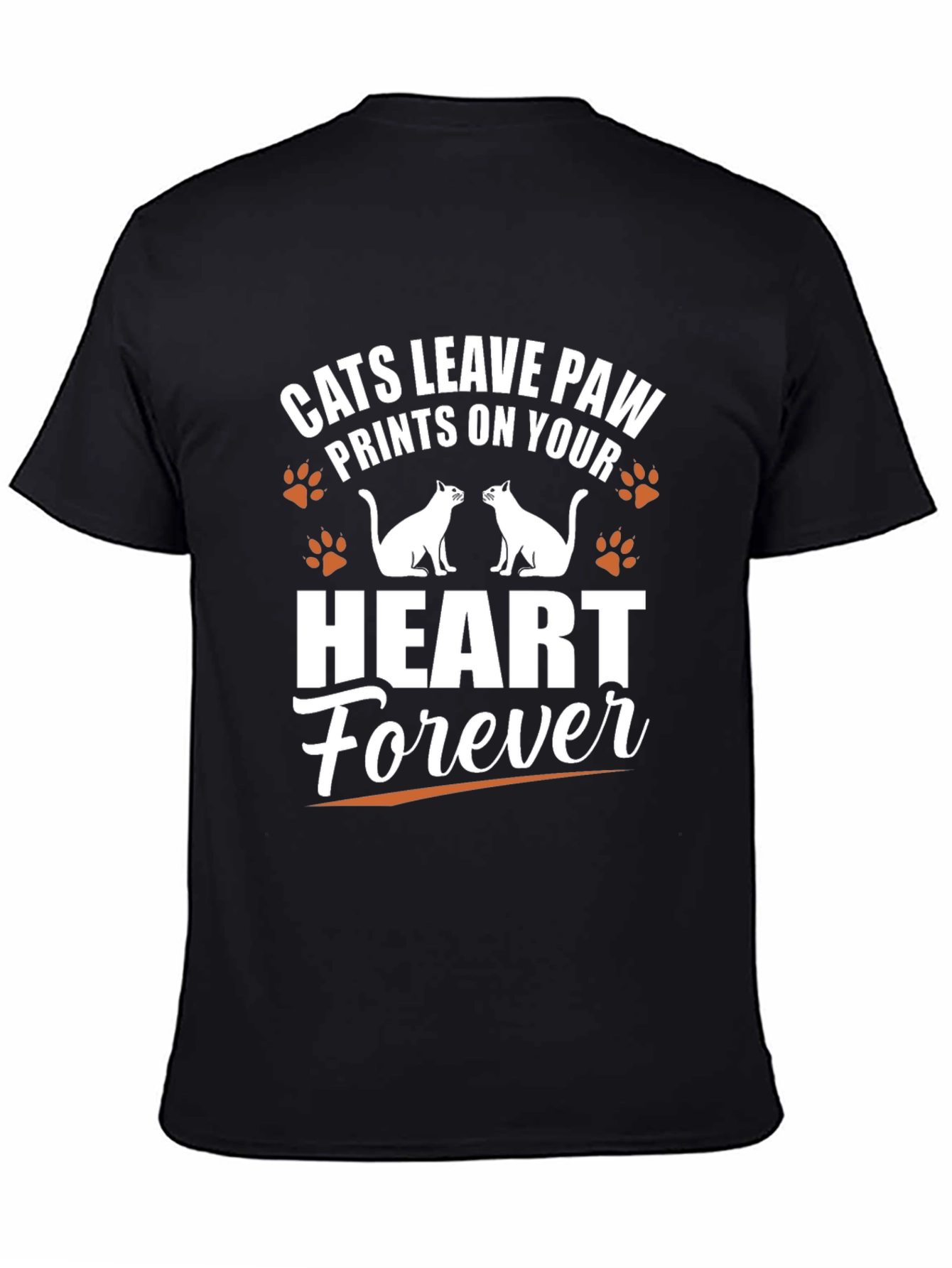 Black Cats Leave Paw Prints T-Shirt view 4